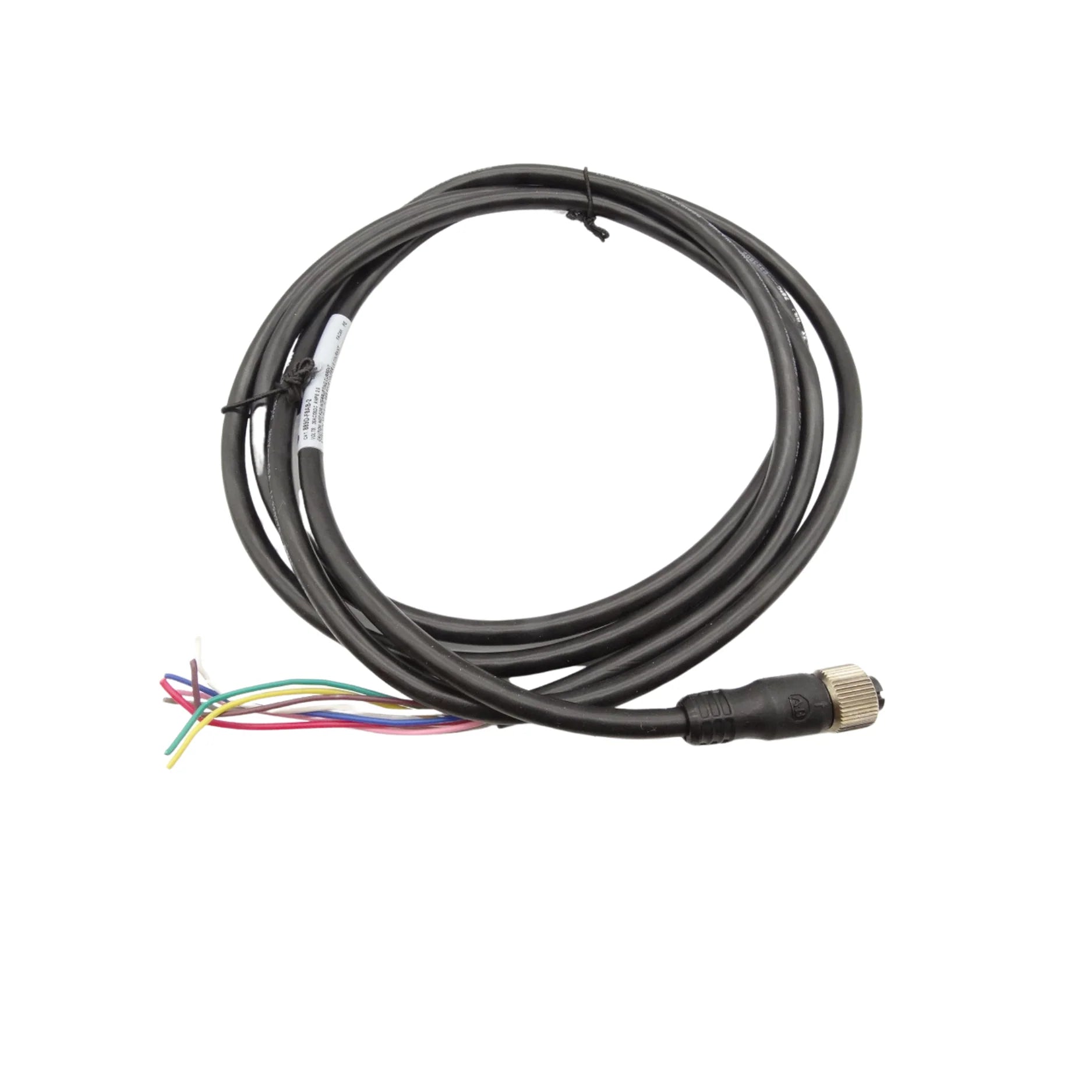 889D-F8AB-2, cabo conector Allen-Bradley de 8 pinos, 2 metros, M12 reto para aplicações industriais e sensores.