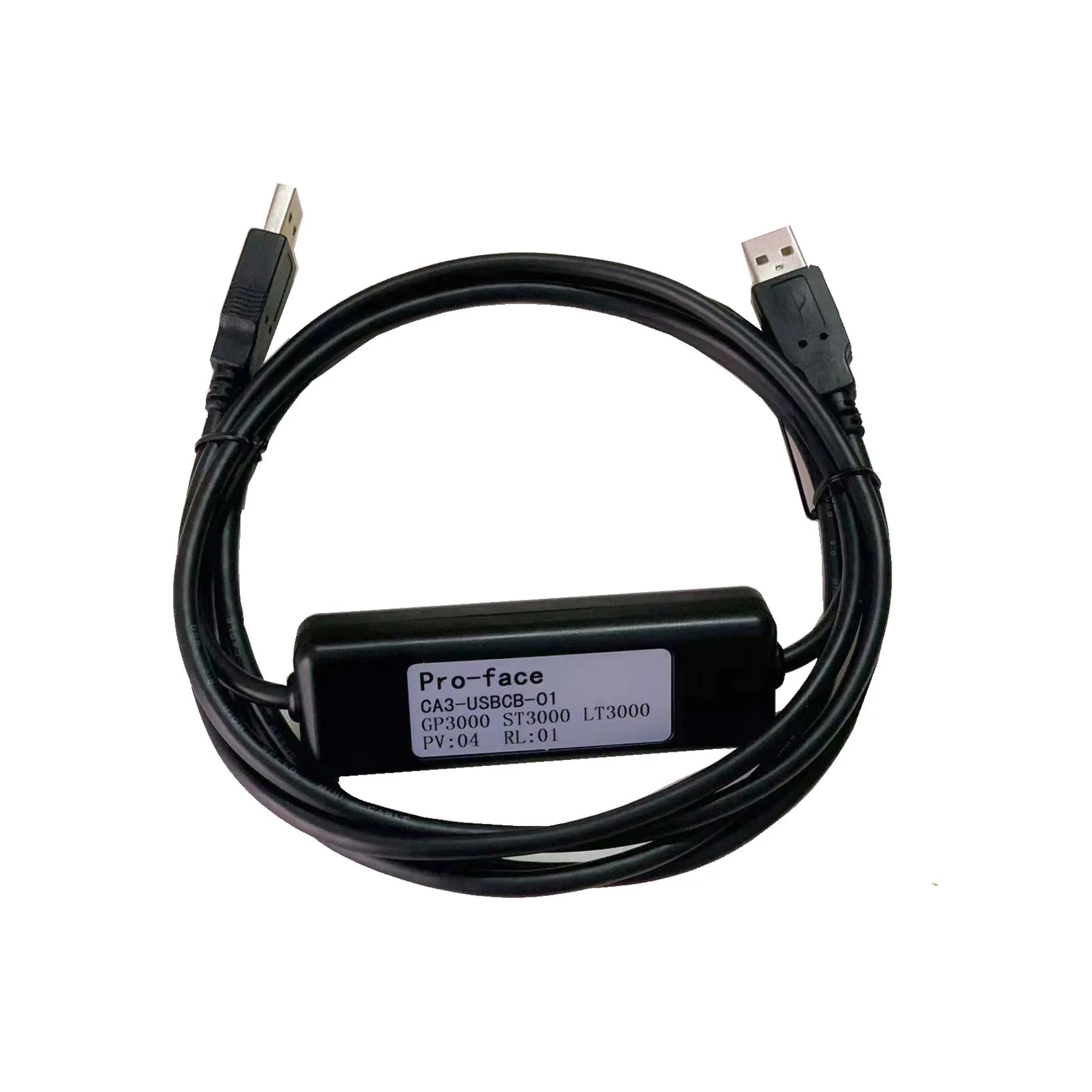 Pro-face CA3-USBCB-01 USB data transfer cable for Pro-face HMI devices, ensuring fast and reliable data communication in industrial automation.