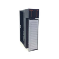 Mitsubishi A1SY22 16-point 24V DC sink output module for A-series PLCs in industrial control systems.