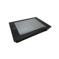 Mitsubishi A970GOT-SBA 10.4" STN monochrome HMI with touchscreen and serial ports for machine interface.
