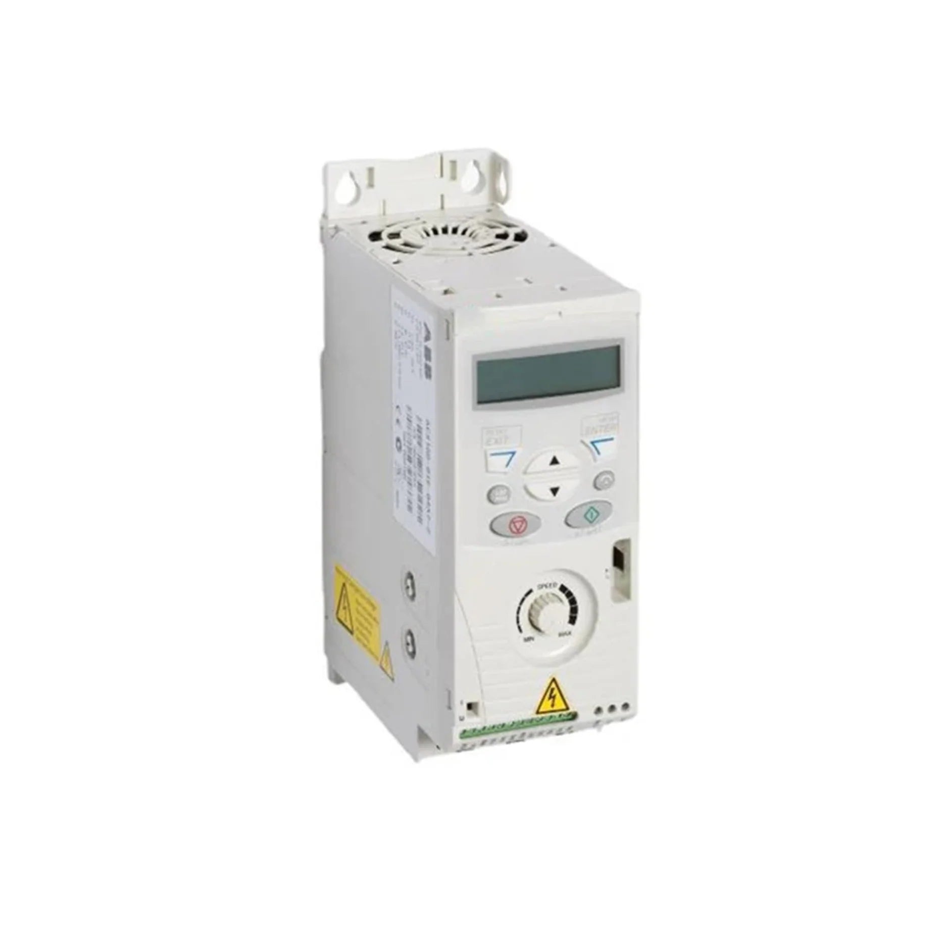 ABB ACS150-03E-01A9-4 0.75 HP VFD, 1.9 A, 480 V, IP20, with keypad and EMC filter for compact OEM motor control solutions.