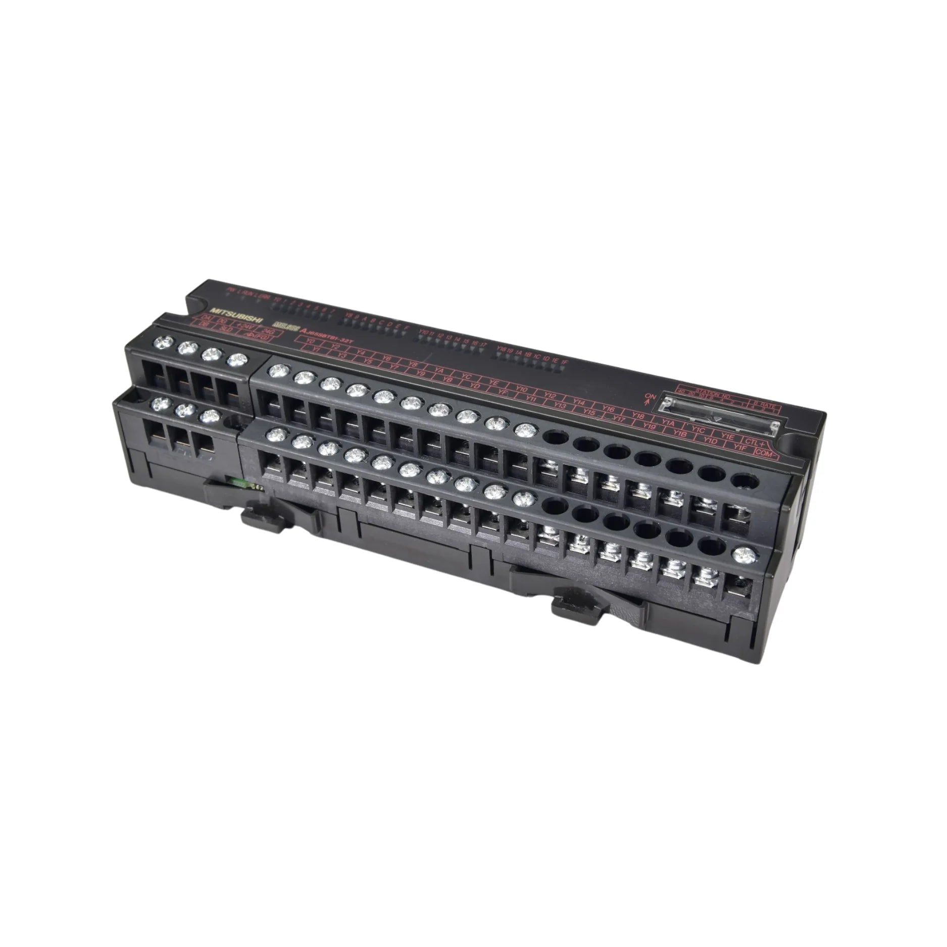 Mitsubishi AJ65SBTB1-32T output module, 32-point transistor sink, terminal block, CC-Link interface