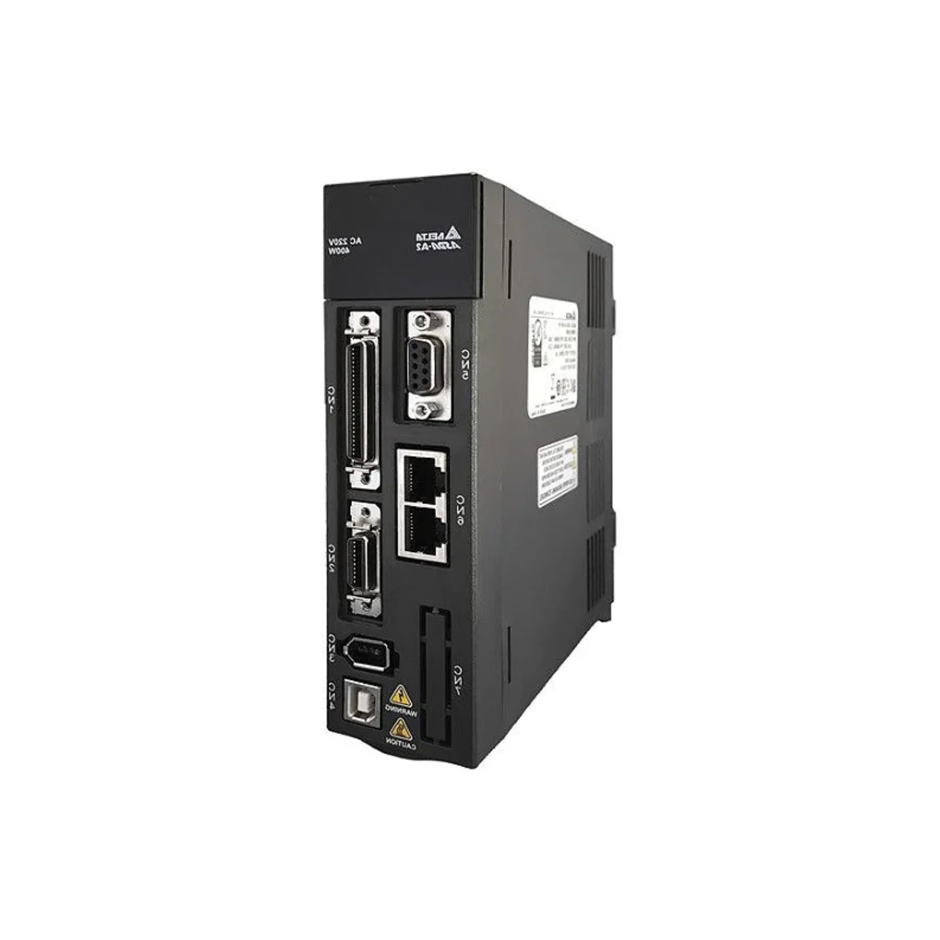 Delta ASD-A2-0421-M Servo Drive known for its high-performance control and robust design, suitable for industrial environments.