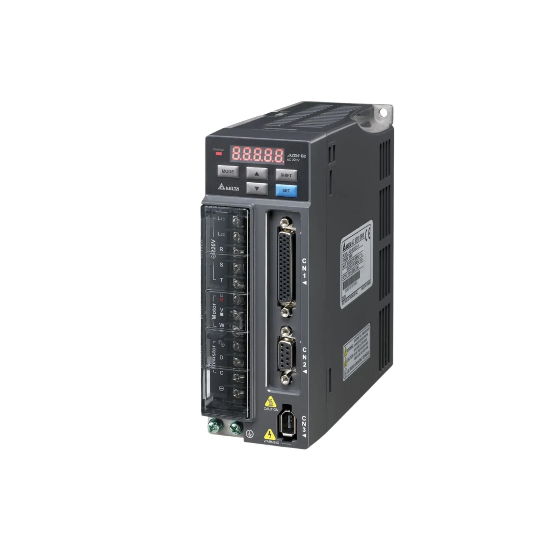 Delta ASD-B2-0221-B Servo Drive, a compact and efficient device for industrial applications.