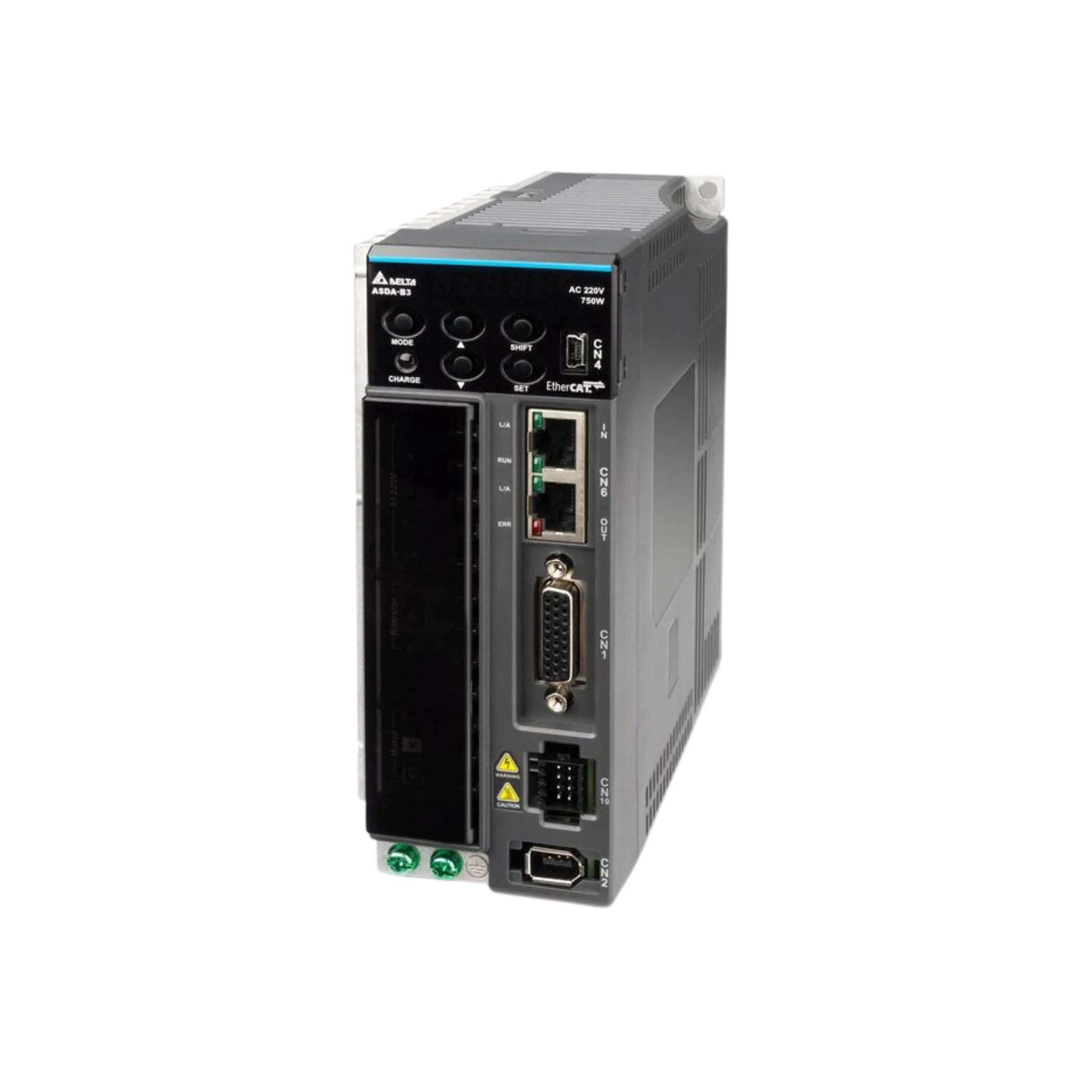 Delta ASD-B3-1021-E Servo Drive with versatile features and advanced design for industrial use