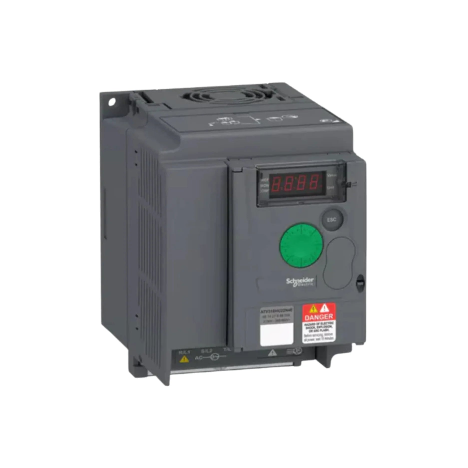 Schneider Electric ATV310HU22N4E 2.2 kW variable speed drive for 380–460V AC 3-phase systems. Ideal for industrial