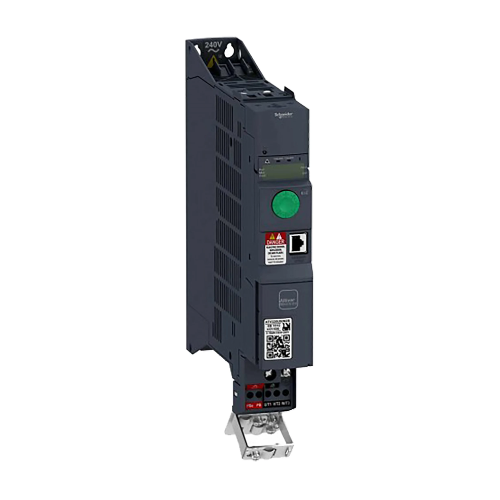 Schneider Electric ATV320U07N4B Altivar Machine ATV320 variable speed drive, 0.75 kW, 380–500V, 3-phase, with integrated safety features.