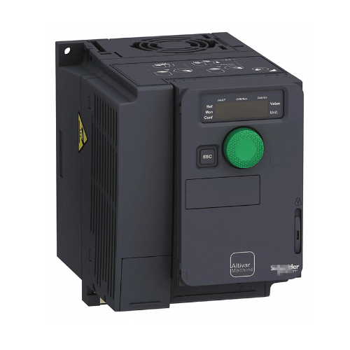 Schneider Electric ATV320U75N4C Altivar 320 drive, 7.5 kW (10 HP), 380–500V, 3-phase, with EMC filter and STO for industrial motor control.