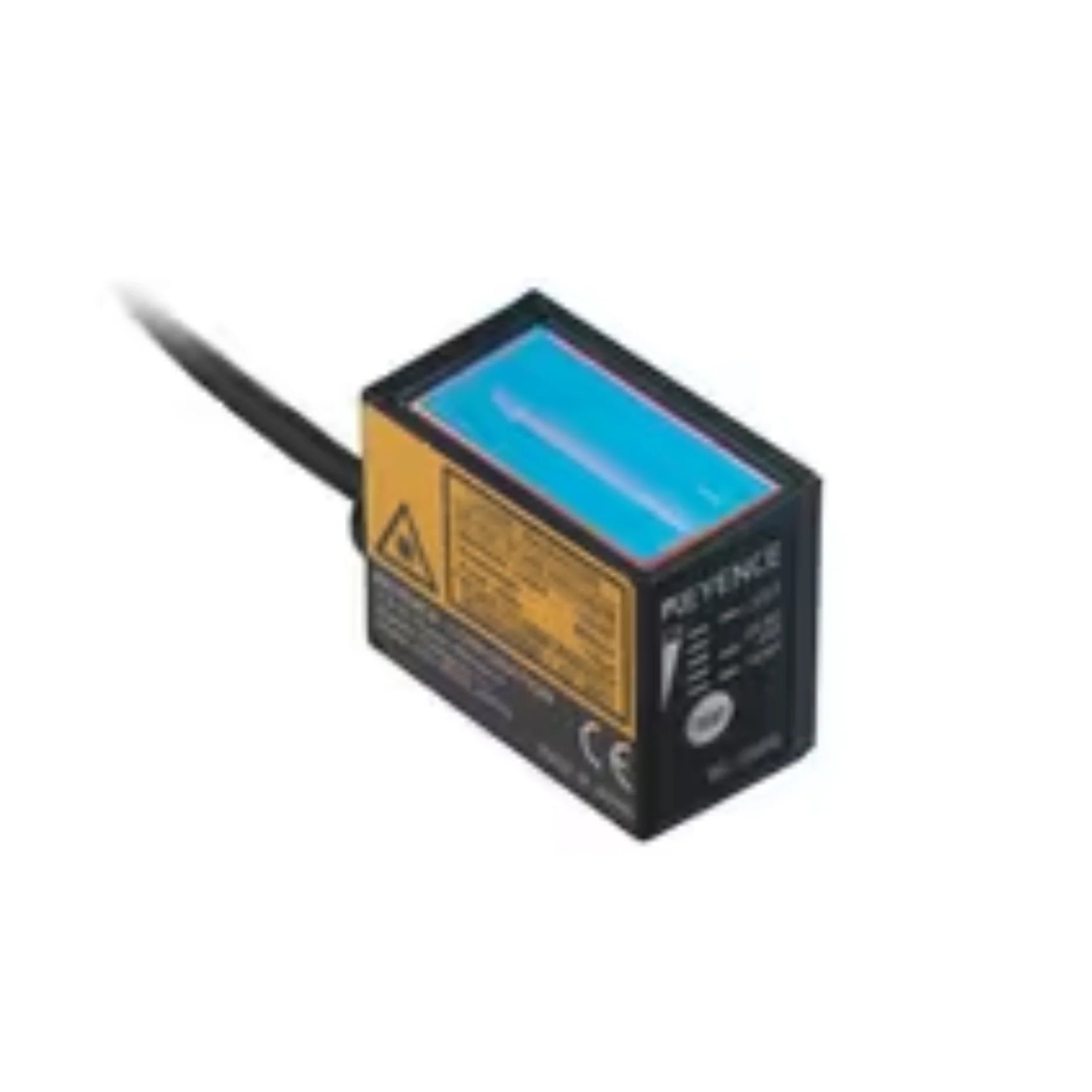 Keyence BL-1301 ultra-compact barcode reader with front raster scan. High-speed 1D decoding for embedded and industrial applications.