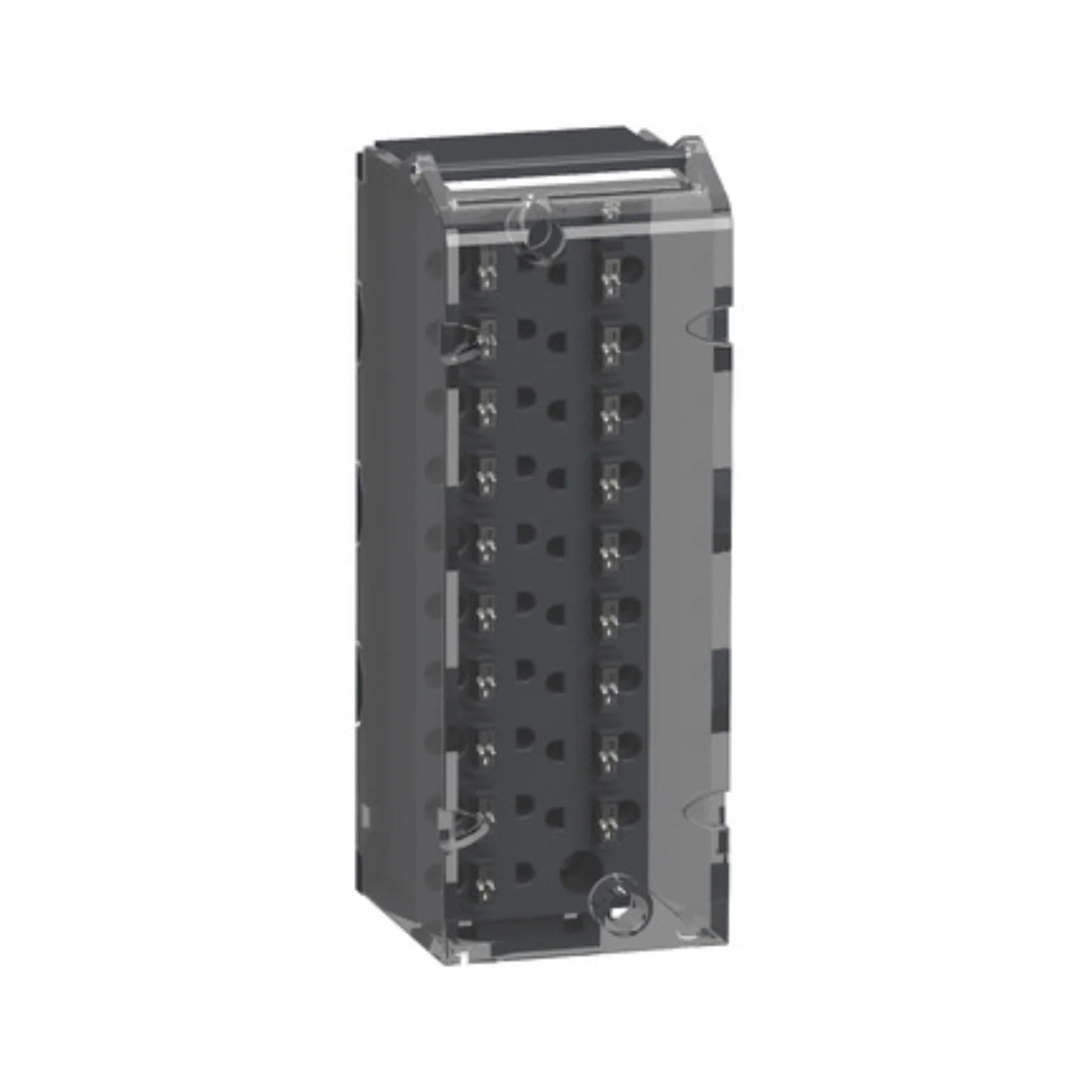 Schneider Electric BMXFTB2020 terminal block, 20-channel screw clamp connector for Modicon X80 I/O modules. DIN rail mount for automation systems.