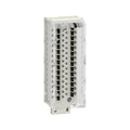 Schneider Electric BMXFTB2820 terminal block with 20 spring terminals and HE10 connector for Modicon X80 modules in M340/M580 PLC systems.