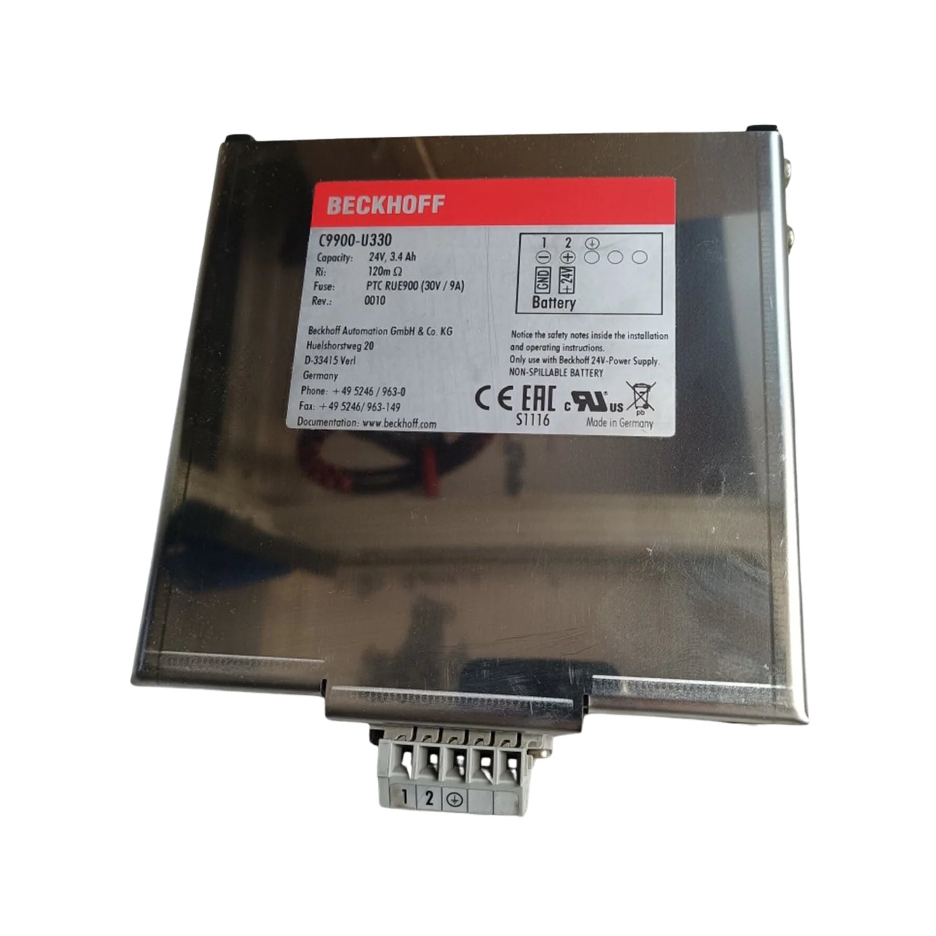 Beckhoff C9900-U330 battery pack for Industrial PCs