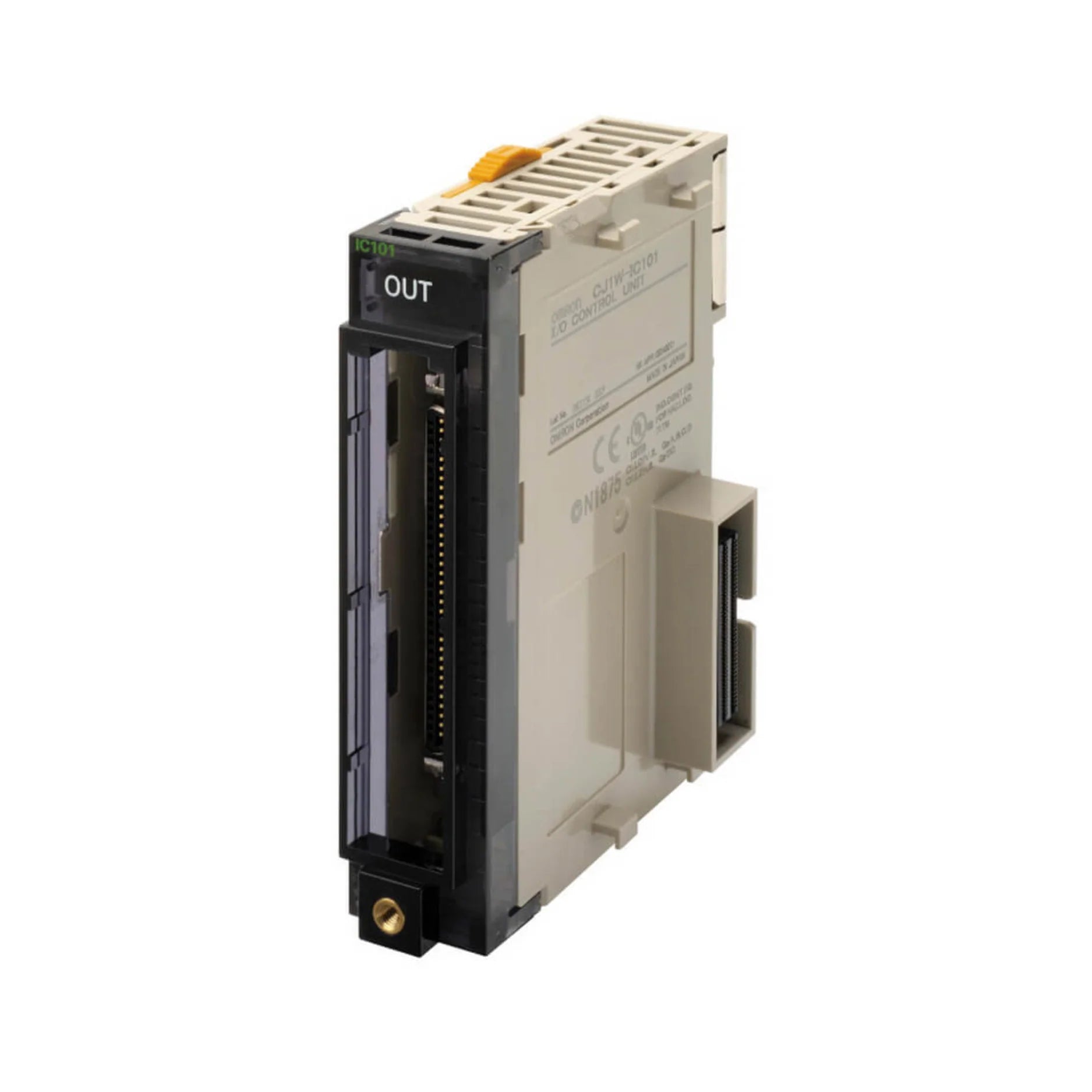 Omron CJ1W-IC101 I/O Control Unit for CJ Series PLCs, enabling expansion by connecting CPU and Expansion Racks with a compact design.