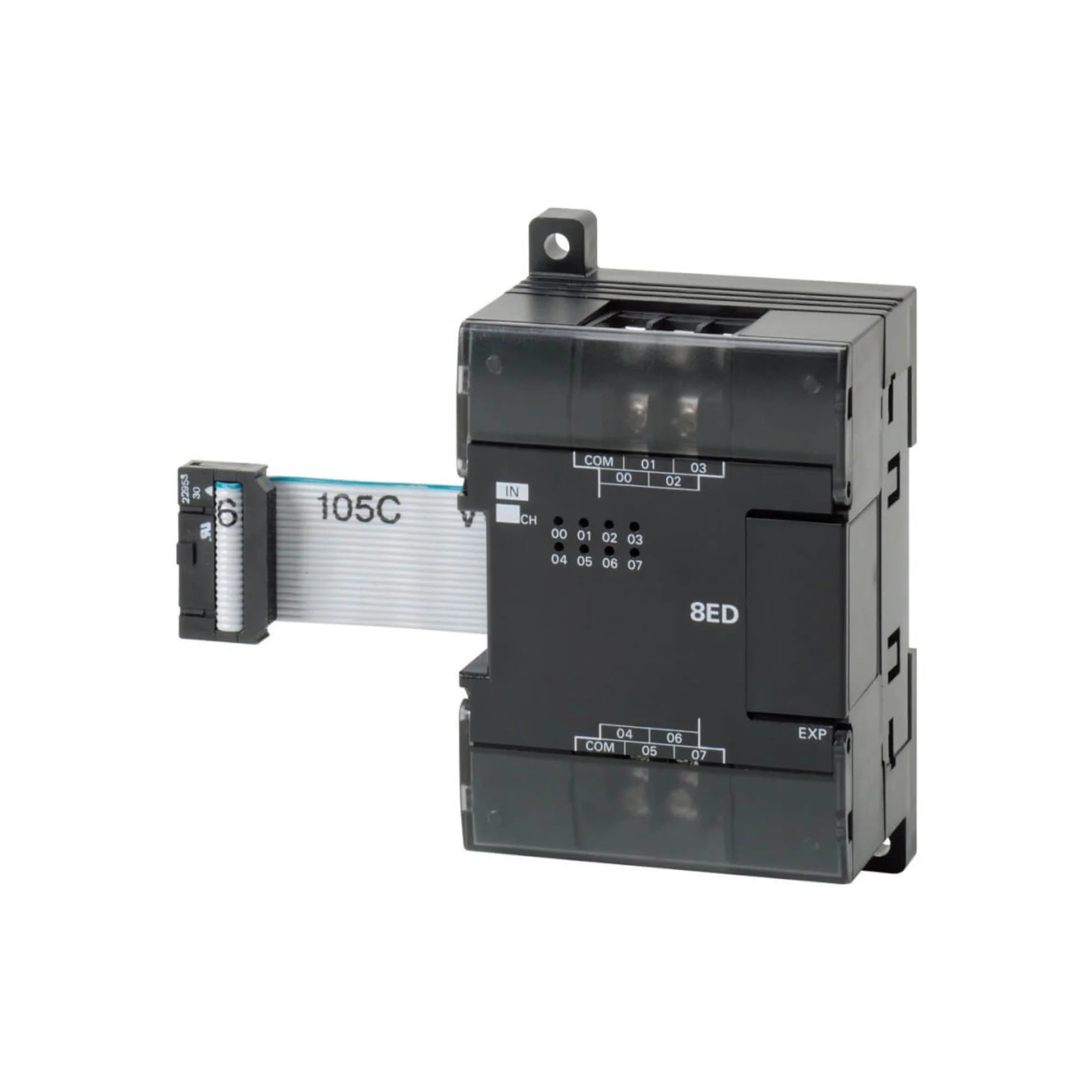 Omron CP1W-8ER relay output module with 8 channels, 24 VDC, for CP1L/CP1H PLCs. Ideal for industrial automation output expansion.
