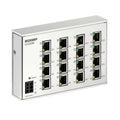 Beckhoff CU2016 unmanaged Ethernet switch, 16-port, 10/100 Mbit/s, industrial