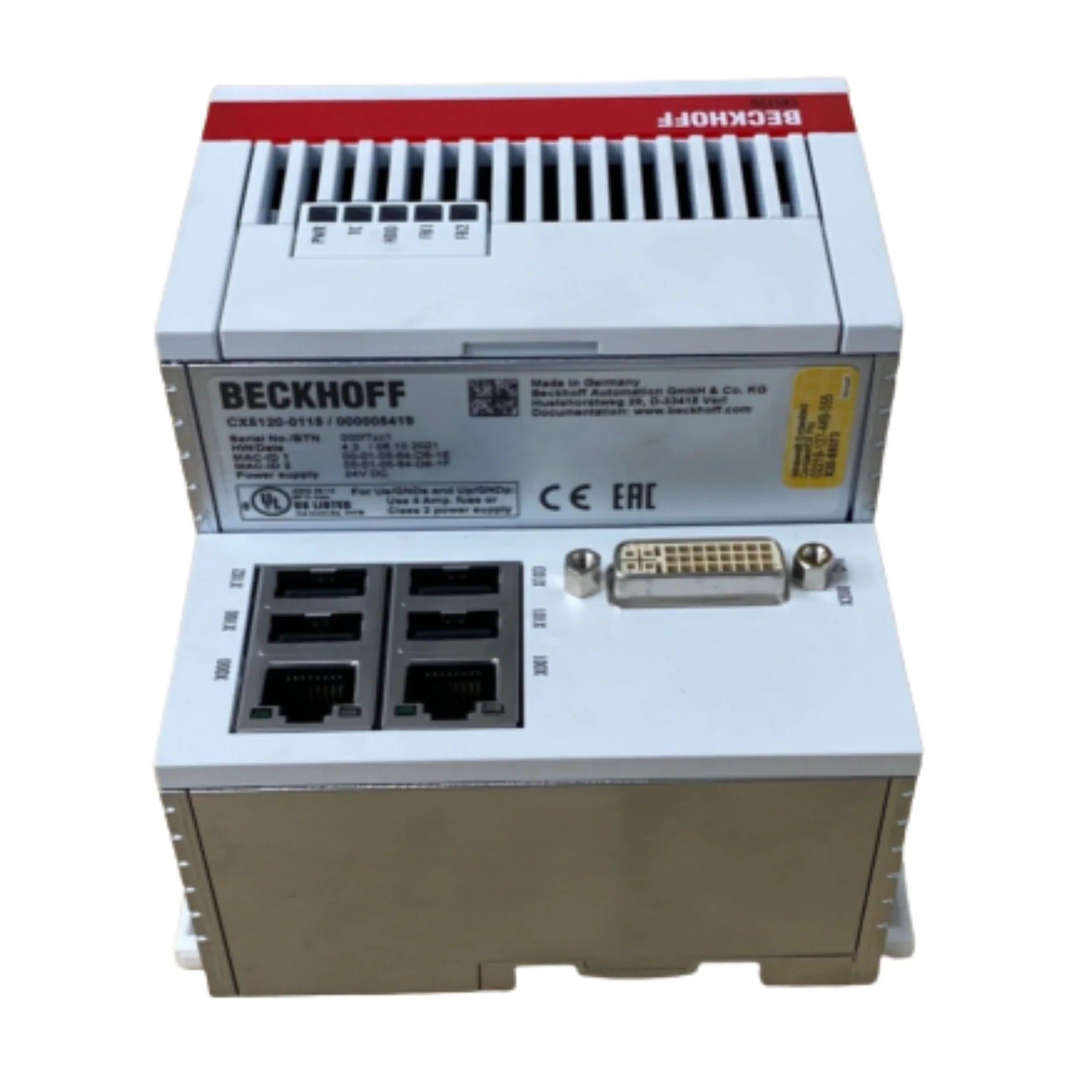 Beckhoff CX5120-0115 Embedded PC, Intel Atom E3815, 1.46 GHz, fanless, DIN rail