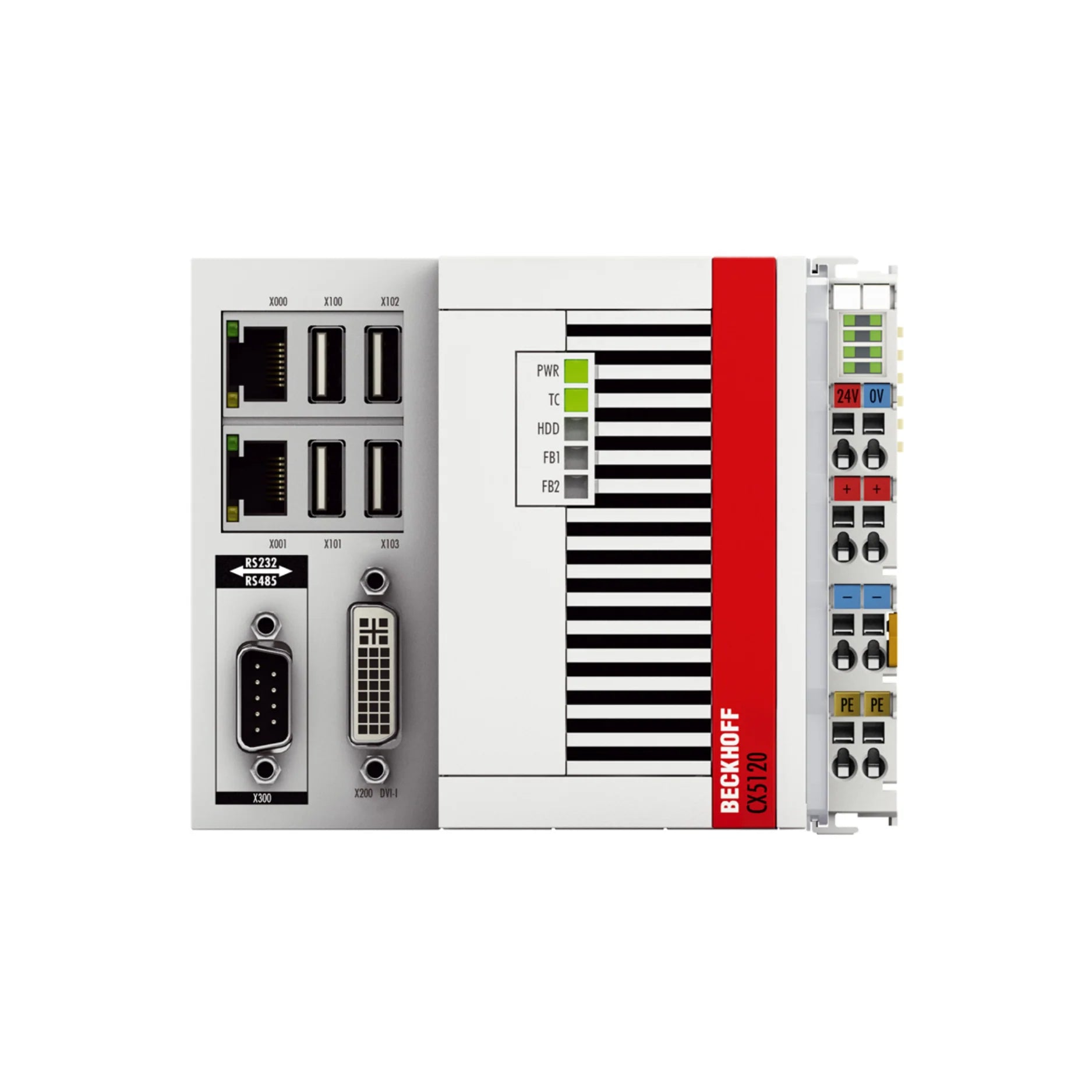 Beckhoff CX5120-0120 Embedded PC, Intel Atom E3815, 1.46 GHz, fanless, DIN rail