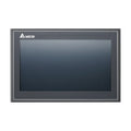 Delta DOP-110WS 10.1" HMI touchscreen with 1024x600 resolution, Ethernet, USB, and COM ports for industrial machine control.