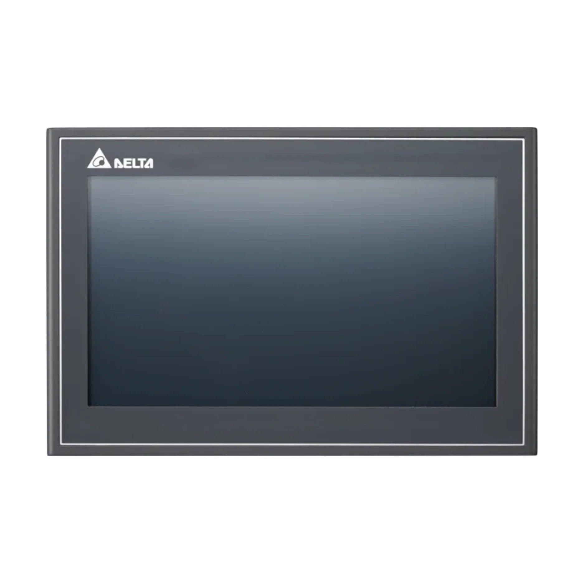 Delta DOP-110WS 10.1" HMI touchscreen with 1024x600 resolution, Ethernet, USB, and COM ports for industrial machine control.