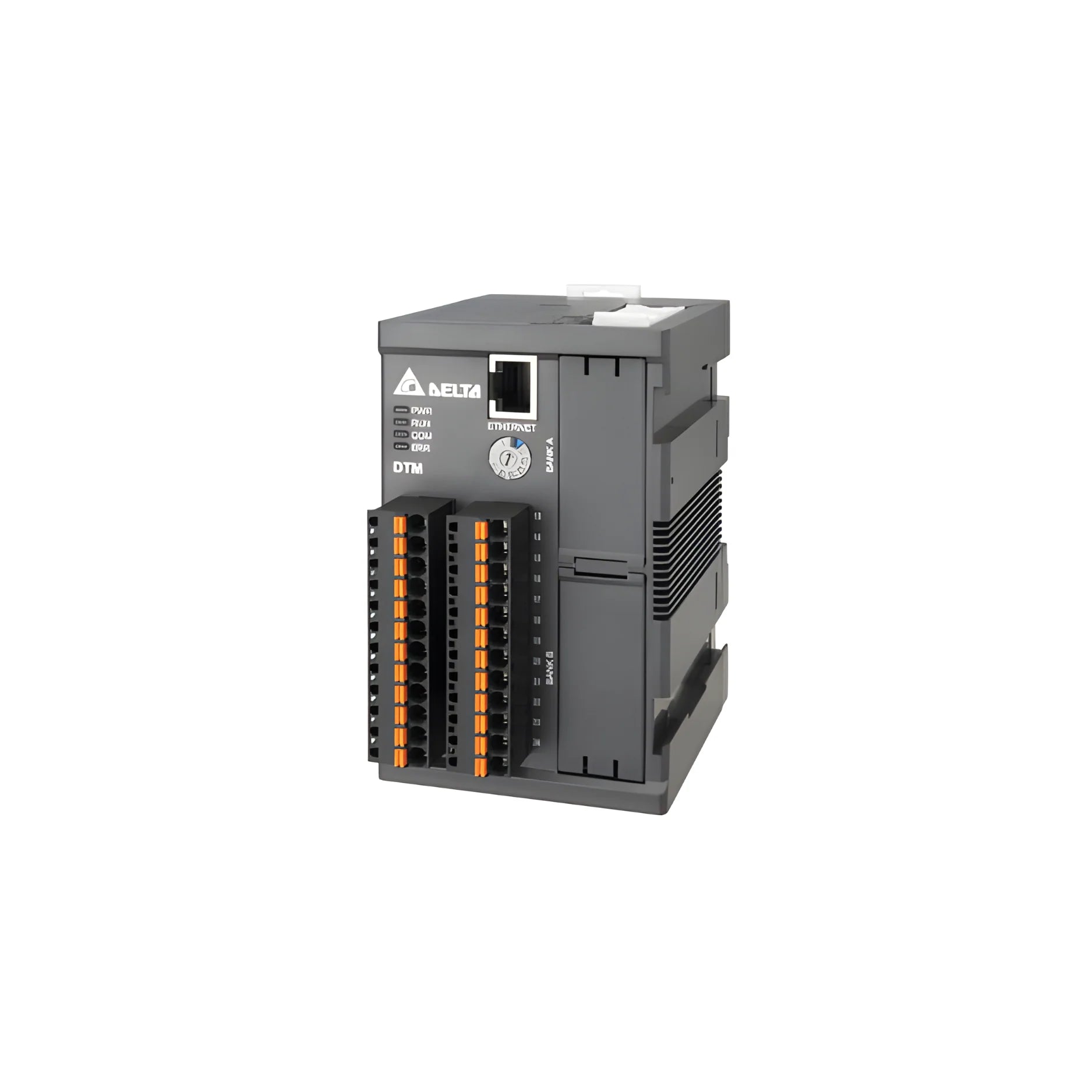 Delta DTM-BDR DIN rail mounting bracket for secure installation of Delta power supplies and industrial modules.