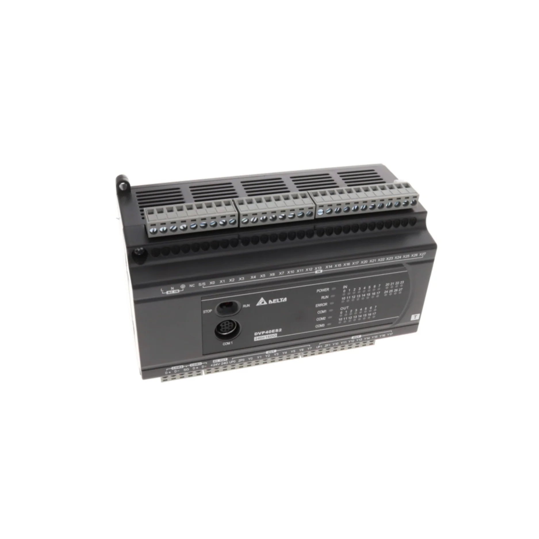 Delta DVP40ES200RE PLC Module, efficient automation control with reliable industrial communication and a robust design.