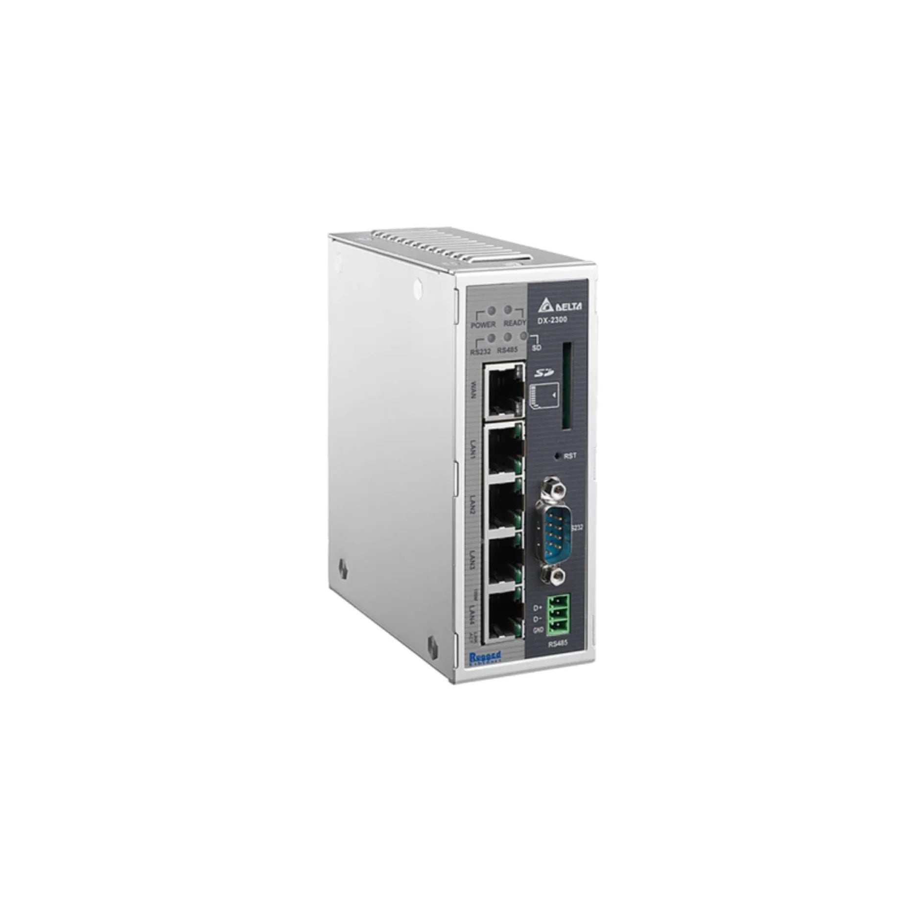 Delta DX-2300LN-WW industrial Ethernet router for secure and reliable automation network communication.