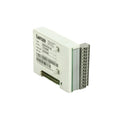 Lenze E82ZAFSC100 compact I/O module with analog and digital inputs/outputs and screw terminal connection for industrial applications.