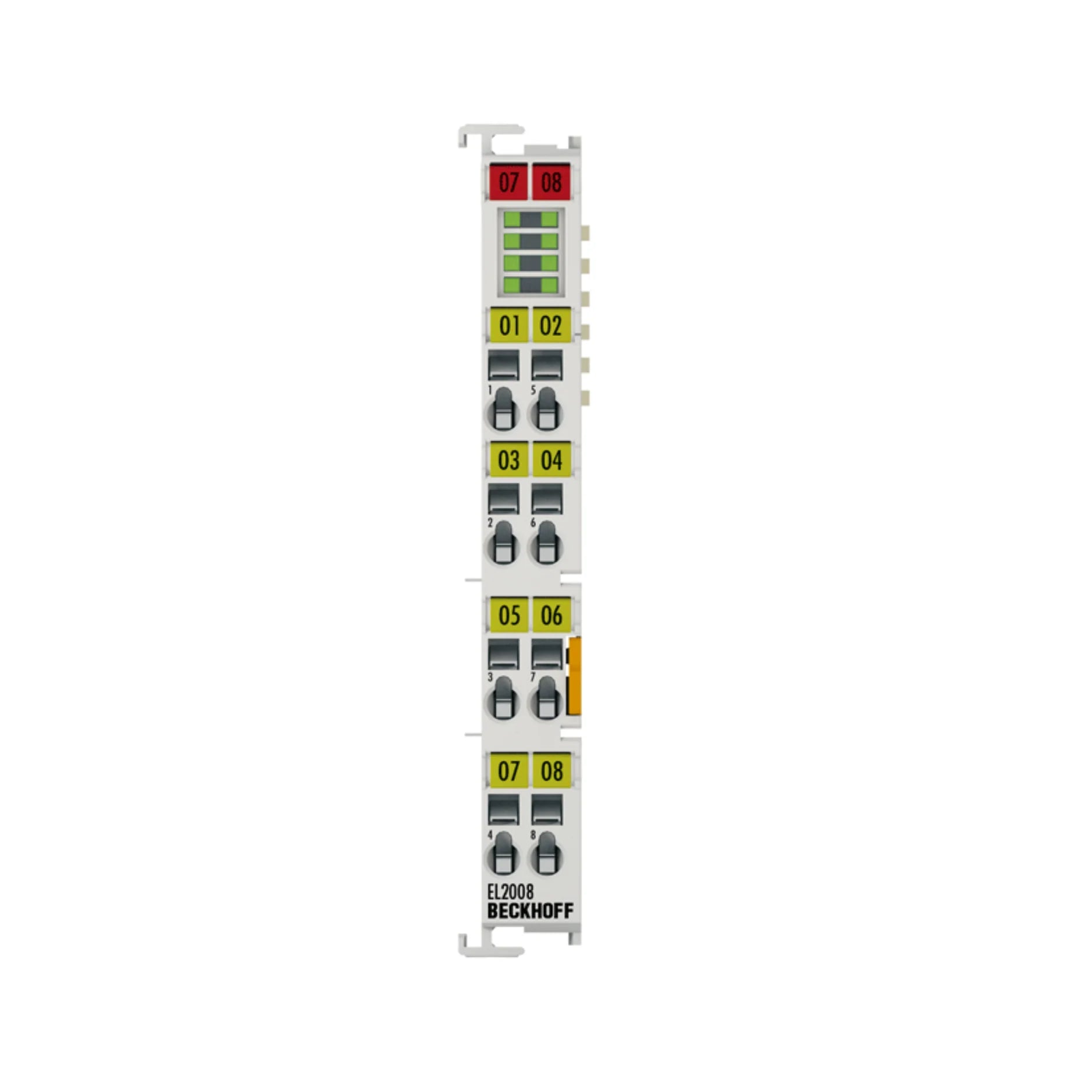 Beckhoff EL2008 8-channel 24V DC digital output terminal for industrial automation, providing reliable and high-speed signal switching.