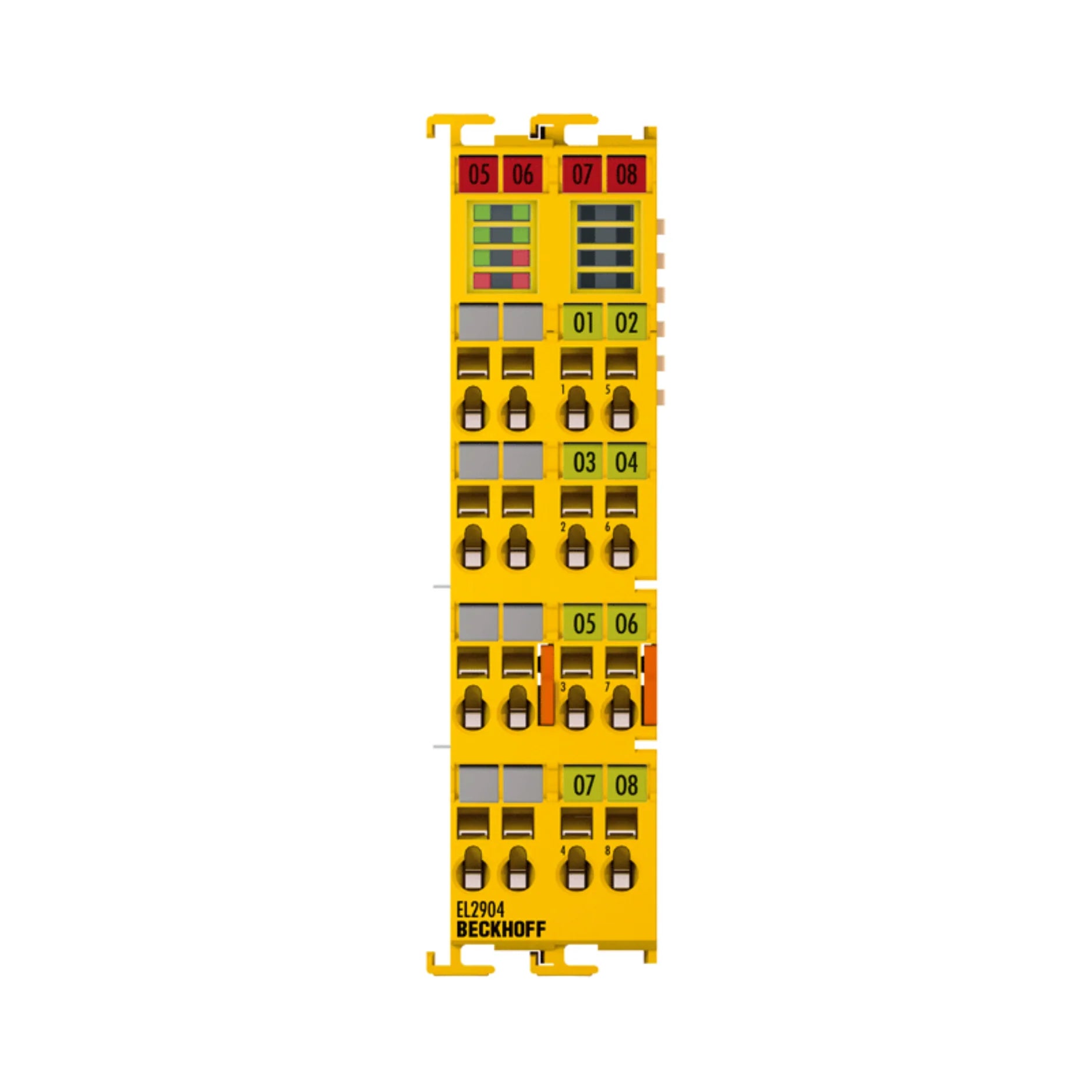 Beckhoff EL2904 TwinSAFE digital output terminal with 4 channels for reliable safety-related switching in automation systems.
