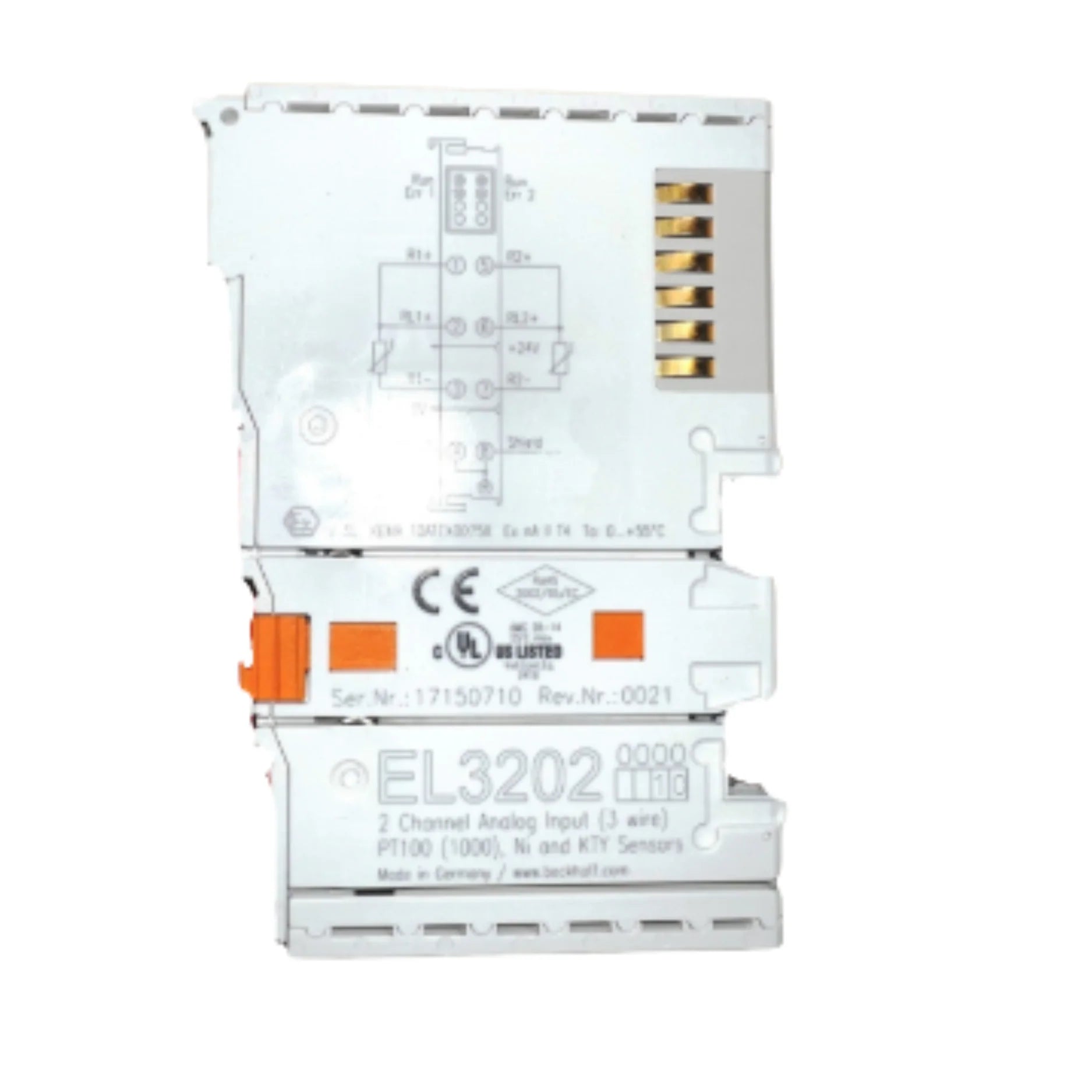 Beckhoff EL3202-0010 EtherCAT terminal, 2-channel RTD input for PT100 sensors