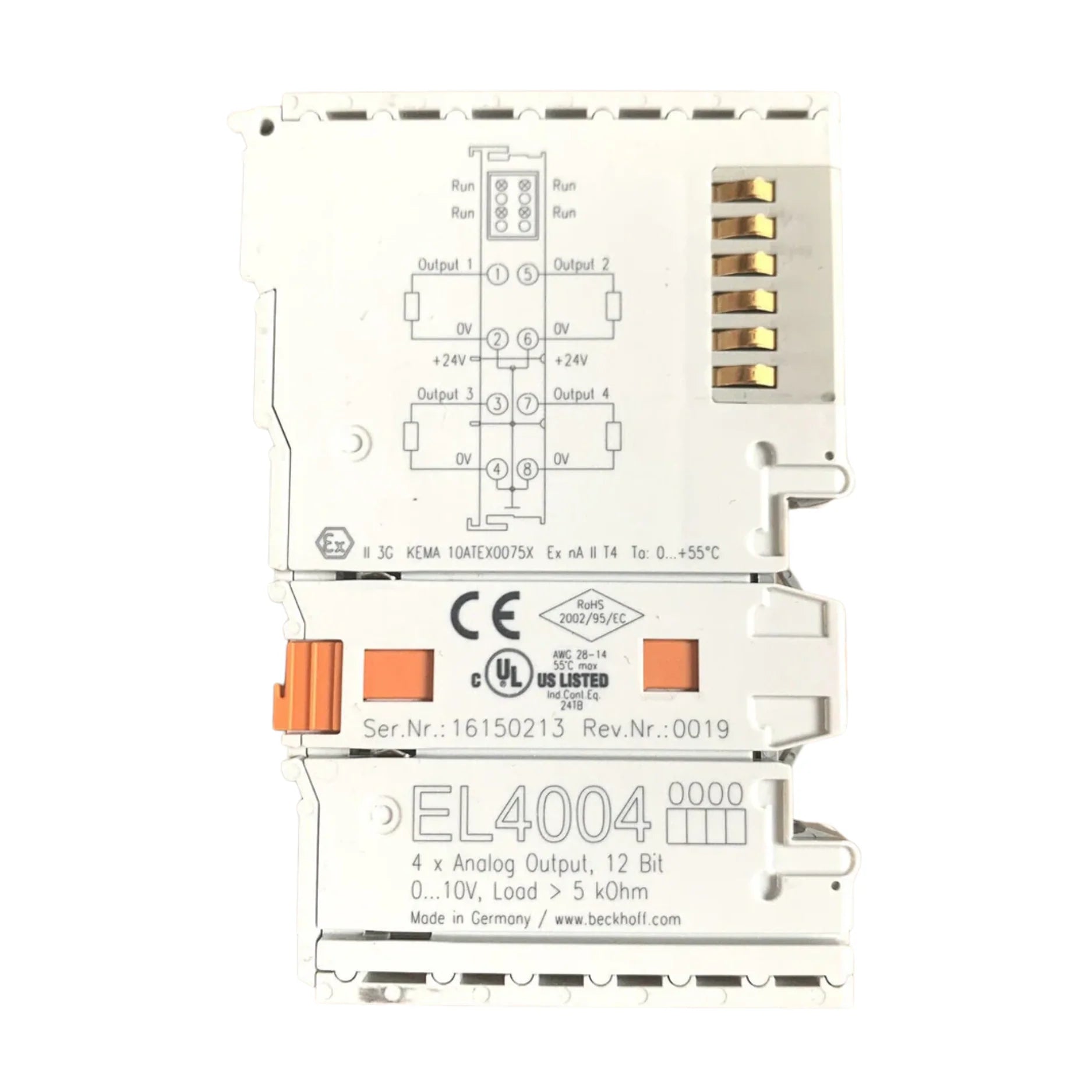 Beckhoff EL4004 analog output terminal, 4-channel, ±10 V
