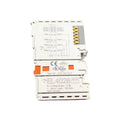 Beckhoff EL4038 EtherCAT terminal with 8 analog output channels, ±10 V, for industrial automation and process control.