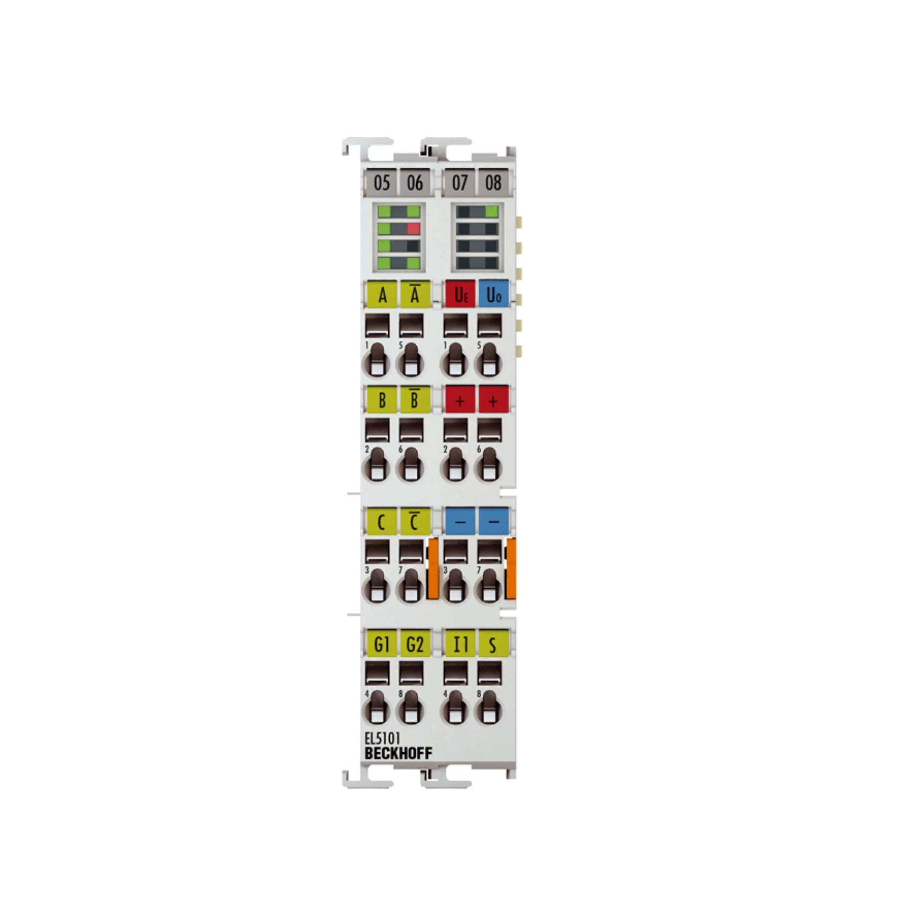 Beckhoff EL5101 incremental encoder terminal for accurate position and speed measurement, supporting RS422 signals in EtherCAT systems.