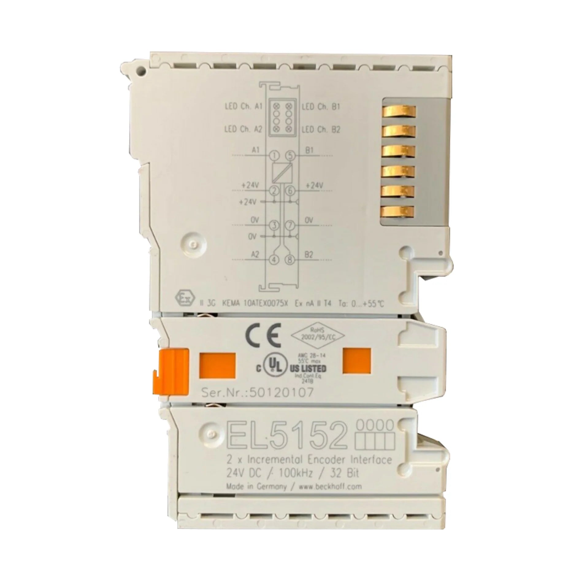 Beckhoff EL5152 incremental encoder interface, 2-channel, 5 V/24 V, EtherCAT