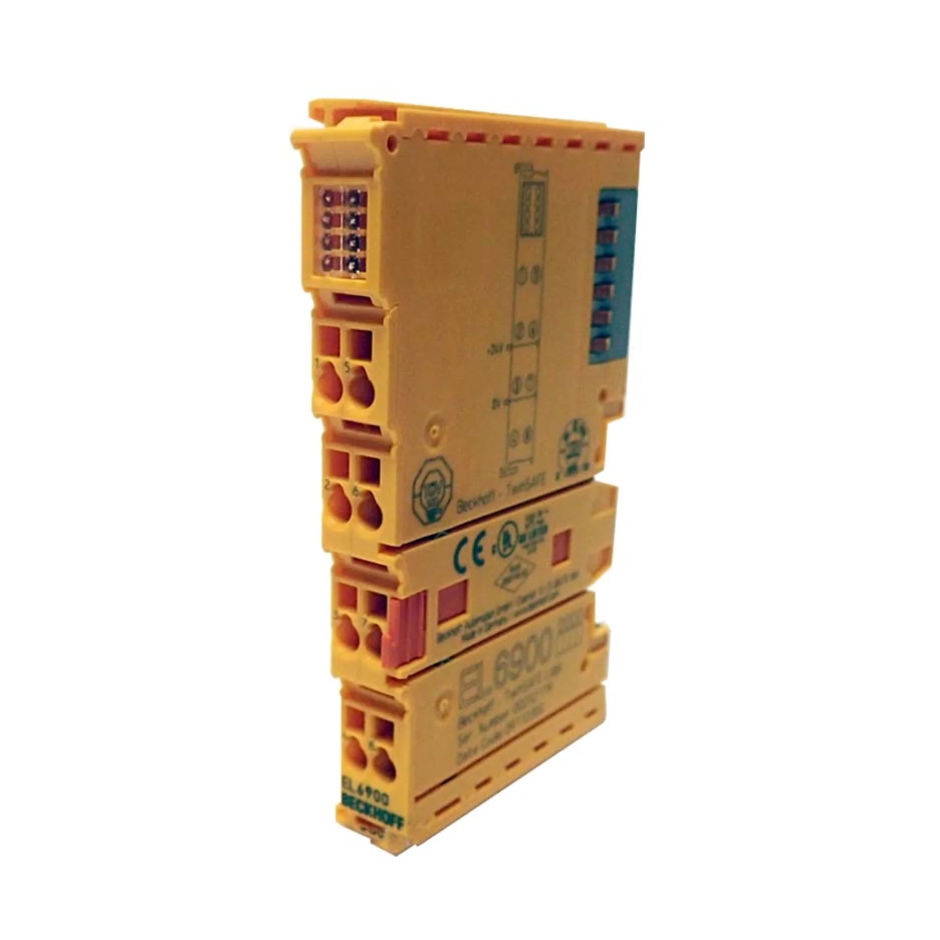 Beckhoff EL6900 TwinSAFE logic terminal, EtherCAT safety controller, 12 mm DIN-rail mount