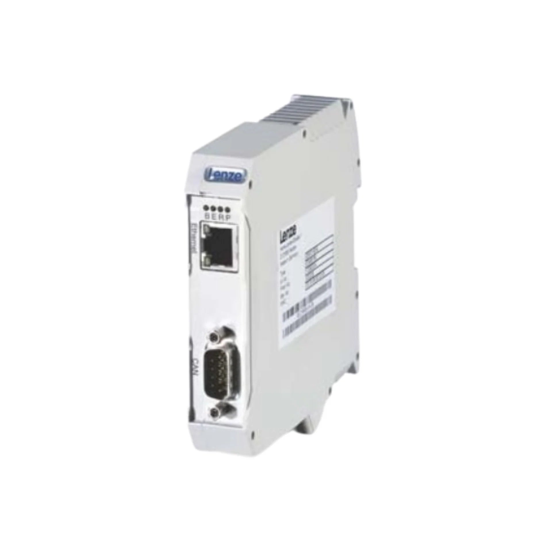 Lenze EMF2180IB remote keypad, 4-line LCD display, IP65 front, panel-mountable for 8200 Vector inverter configuration and diagnostics.