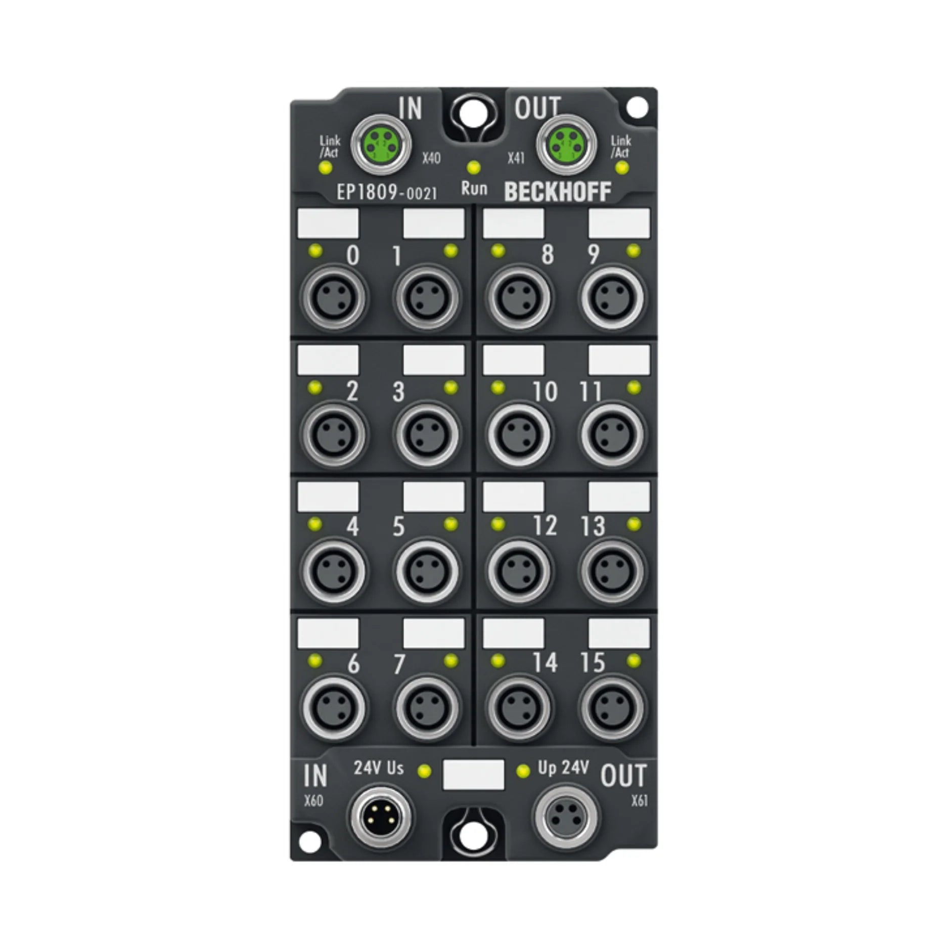 Beckhoff EP1809-0021 EtherCAT Box, 16 digital inputs, 24 V DC, IP67