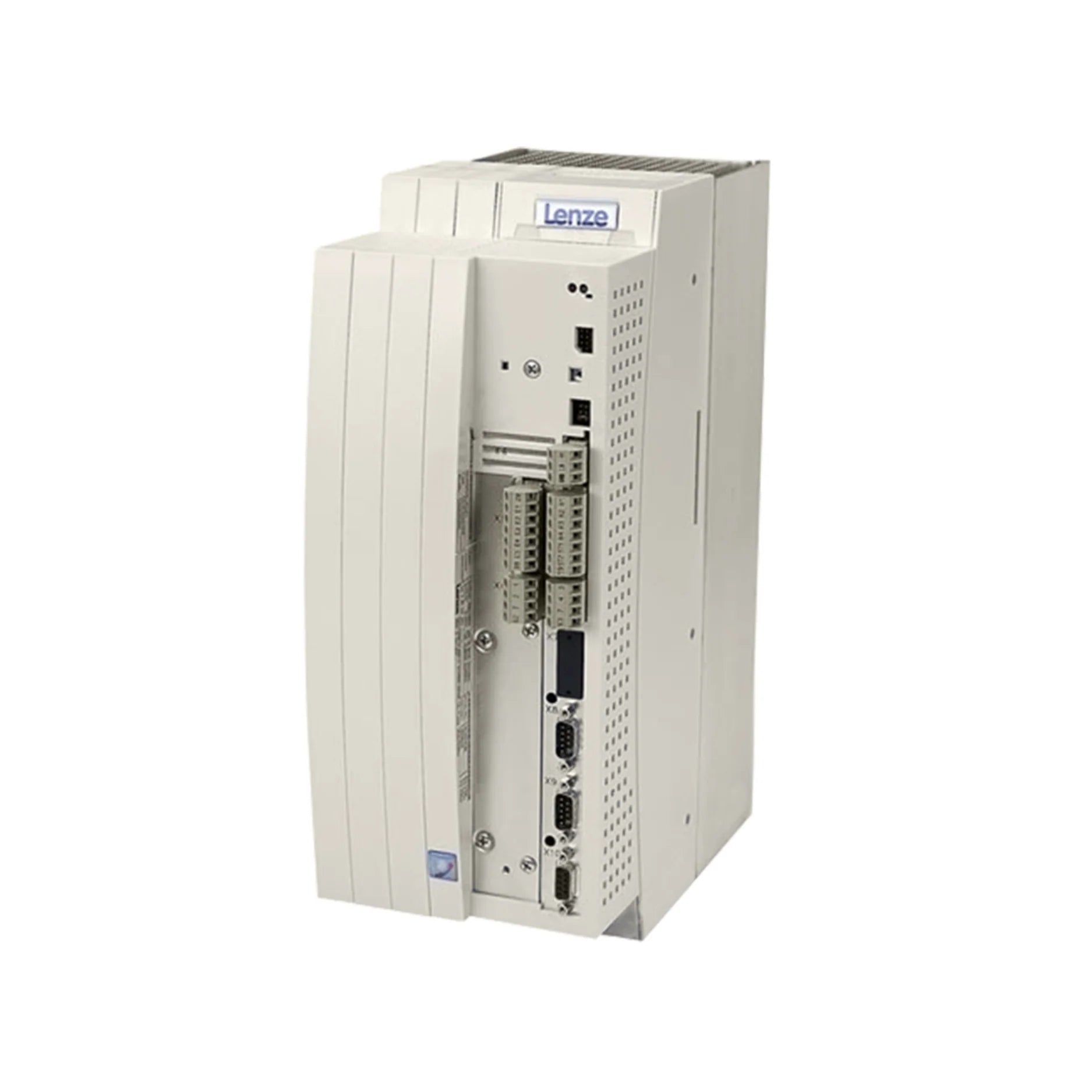 Lenze EVS9325-ESV004 servo drive, 5.5 kW, 400–480 V AC input, compact design for precise industrial motor control.