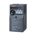 Mitsubishi FR-D740-0.4K VFD, 0.4kW, 3-phase 380–480V, compact inverter from D700 Series for light-duty motor control applications.