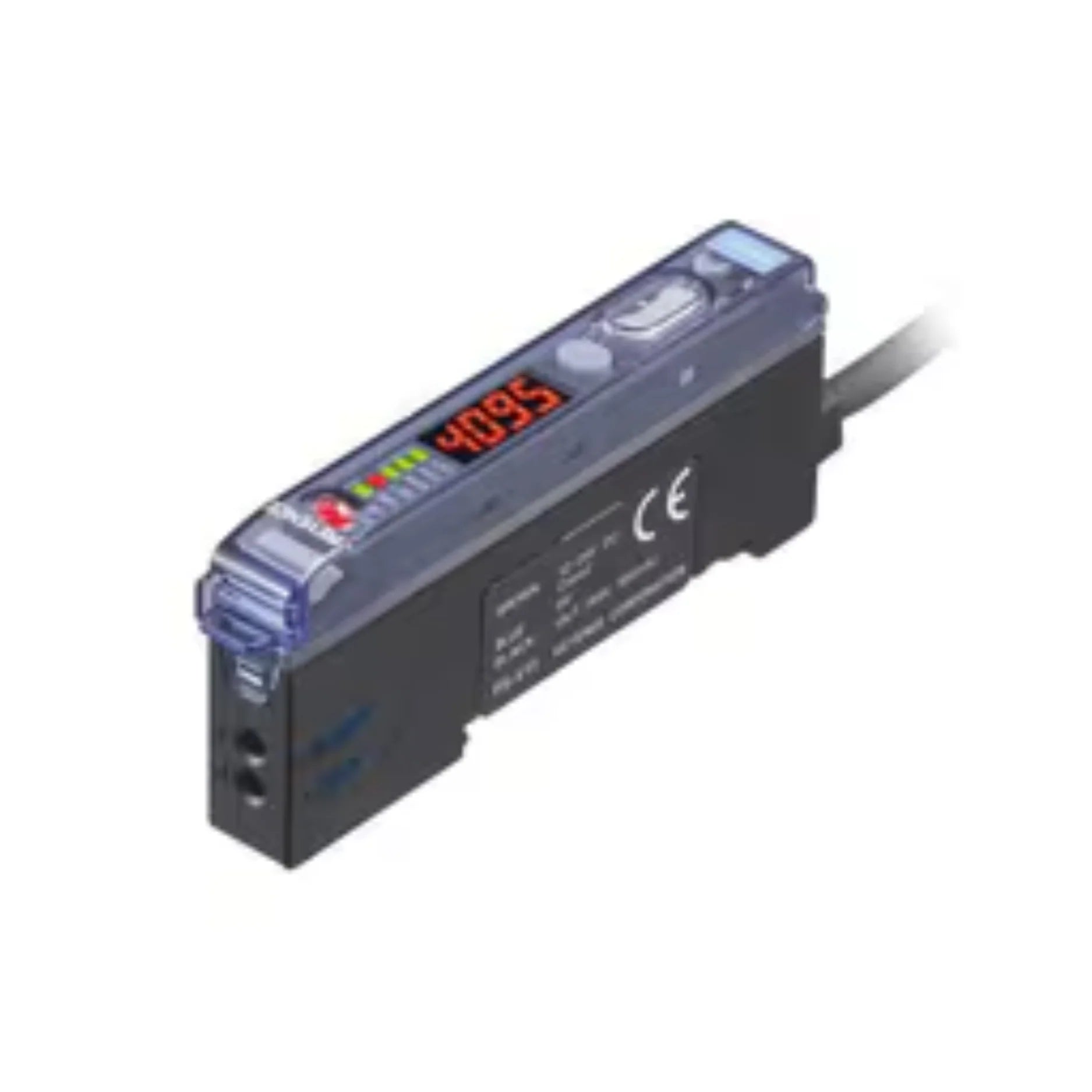 Keyence FS-V11P digital PNP fiber optic amplifier with dual display, high-speed detection, and one-touch teaching. Compatible with FU sensors.