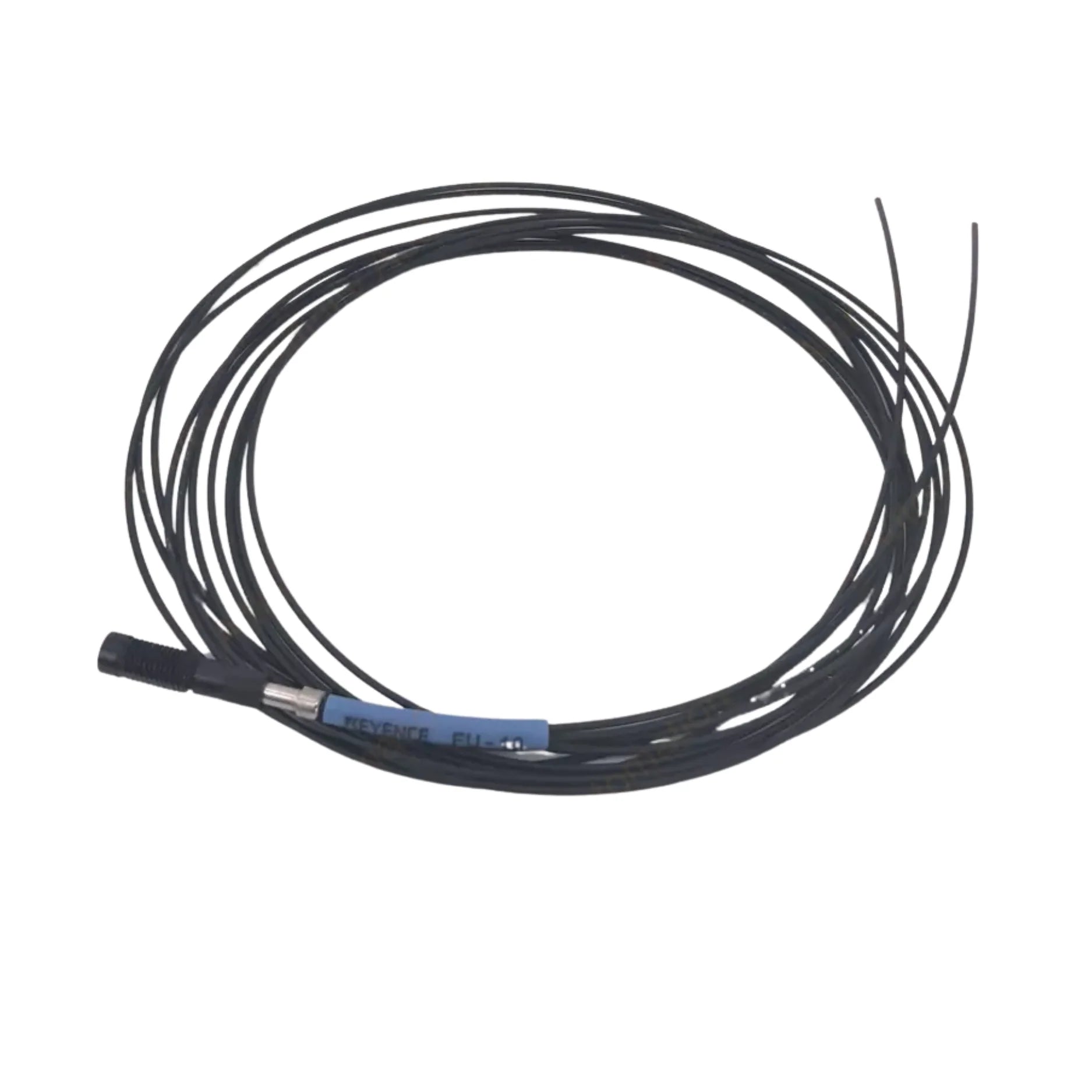 Keyence FU-10 fiber optic sensor head designed for precise detection in compact, high-speed industrial automation systems.