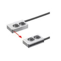 Keyence FU-57TZ M6 threaded fiber optic sensor head for precise micro-object detection in compact industrial automation environments.