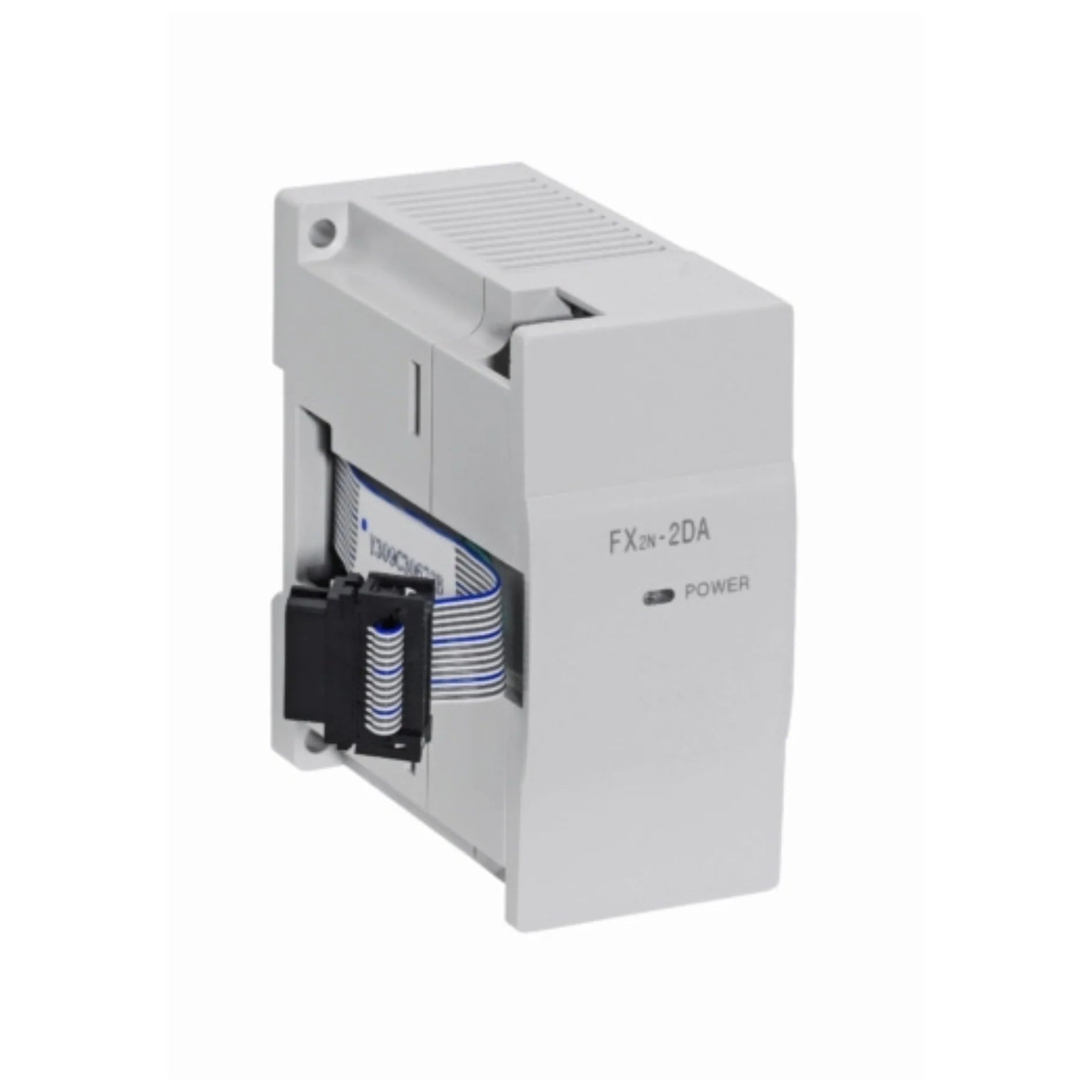 Mitsubishi FX2N-2DA analog output module, 2-channel, voltage and current output, 12-bit resolution, for FX2N Series PLCs.