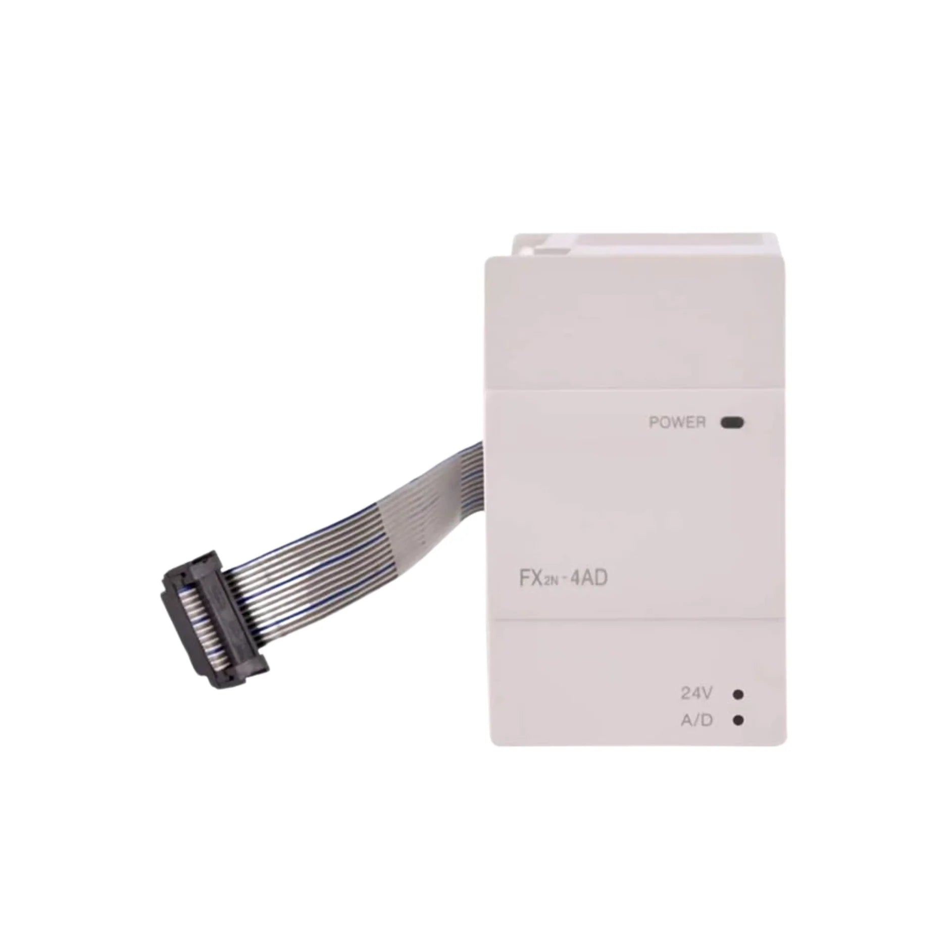 Mitsubishi FX2N-4AD analog input module, 4-channel, 0–10V &amp; 4–20mA input, 12-bit resolution, for FX2N PLCs.
