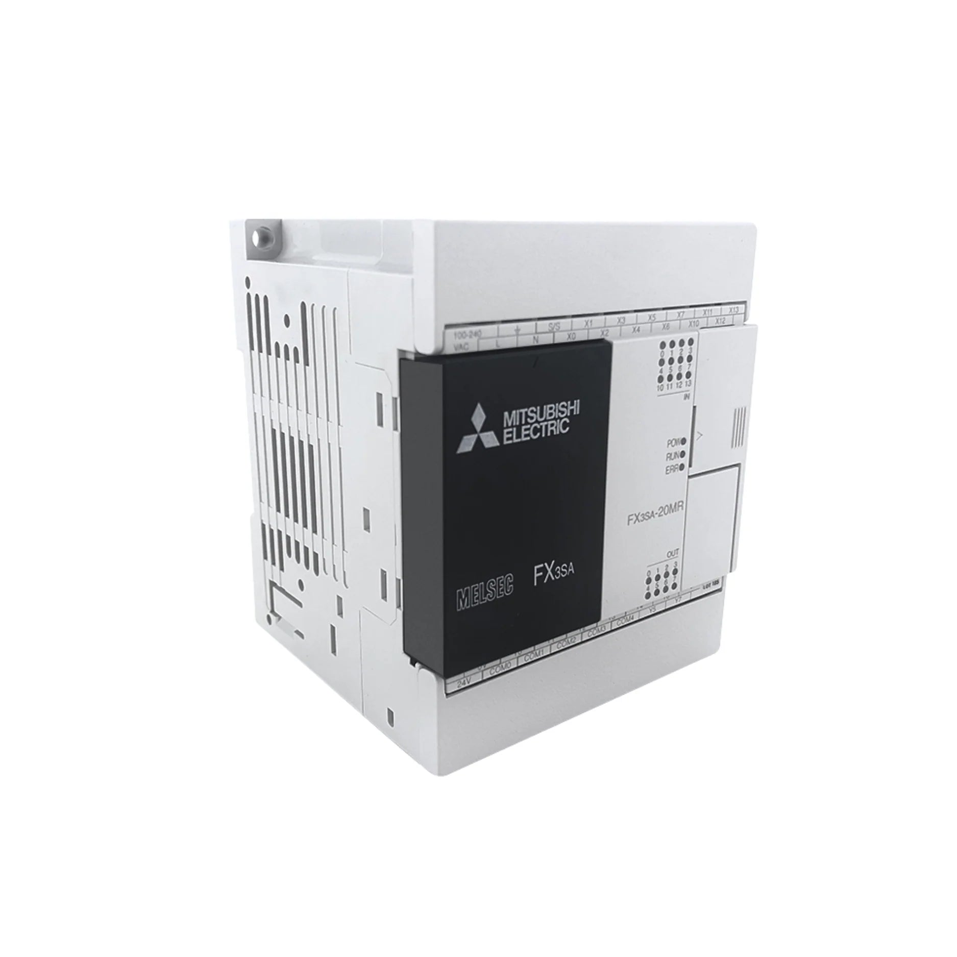 Mitsubishi FX3SA-30MT-CM compact PLC with 16 inputs and 14 transistor outputs for versatile industrial control.
