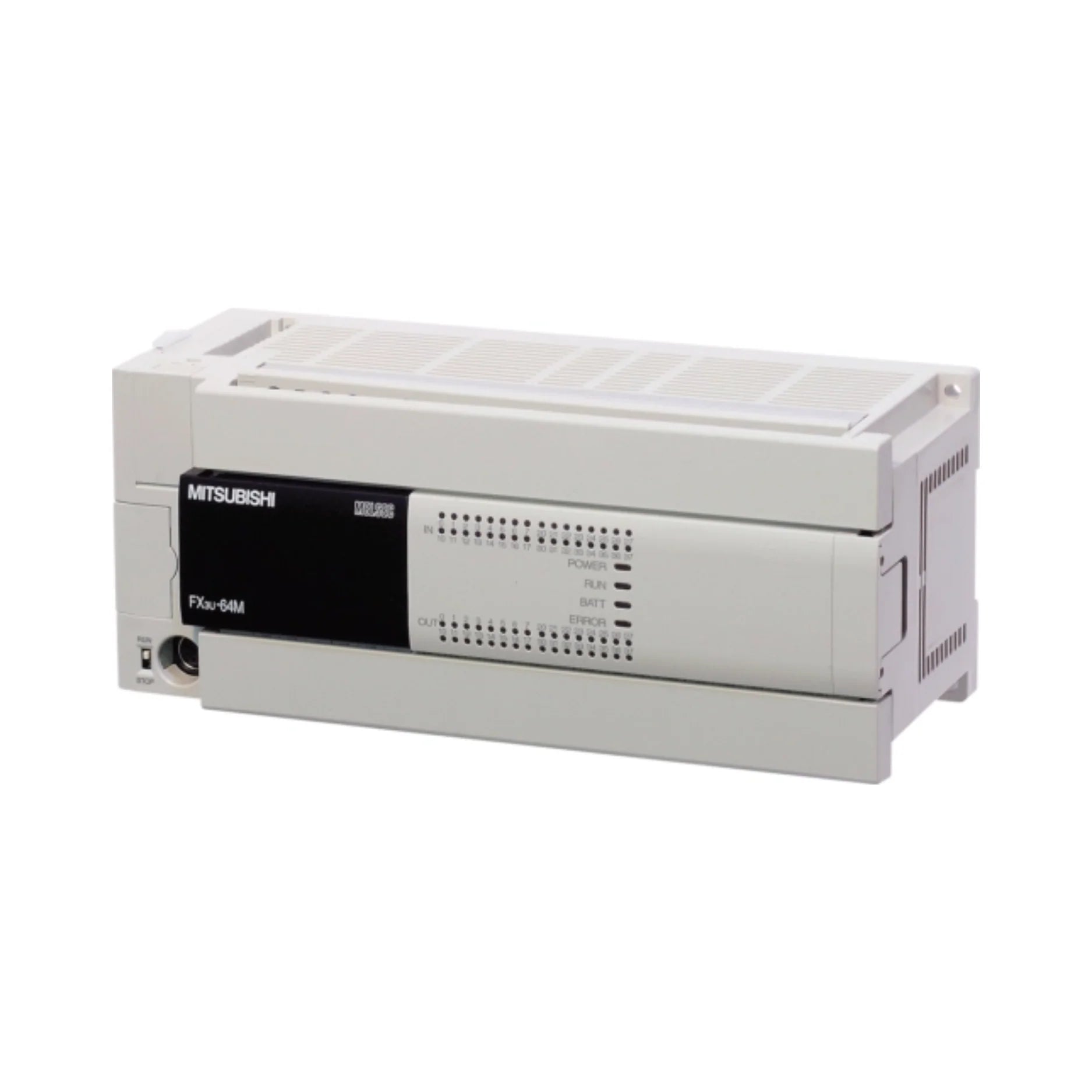 Mitsubishi FX3U-64MT-DS PLC, 64 I/O, transistor sink output, 24 V DC, FX3U series controller