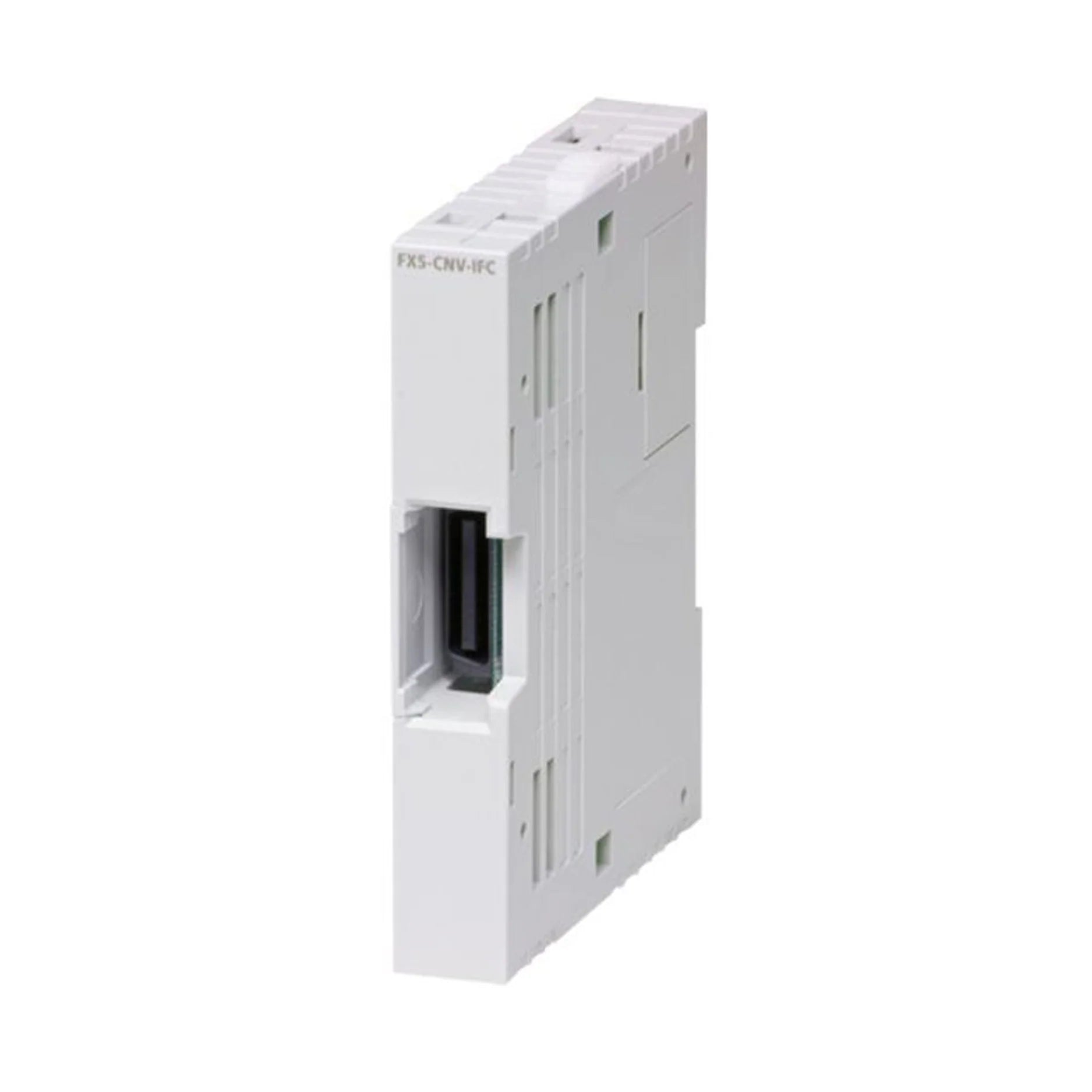 Mitsubishi FX5-CNV-IFC interface module, connects FX5U to FX3 expansion units, DIN mount converter