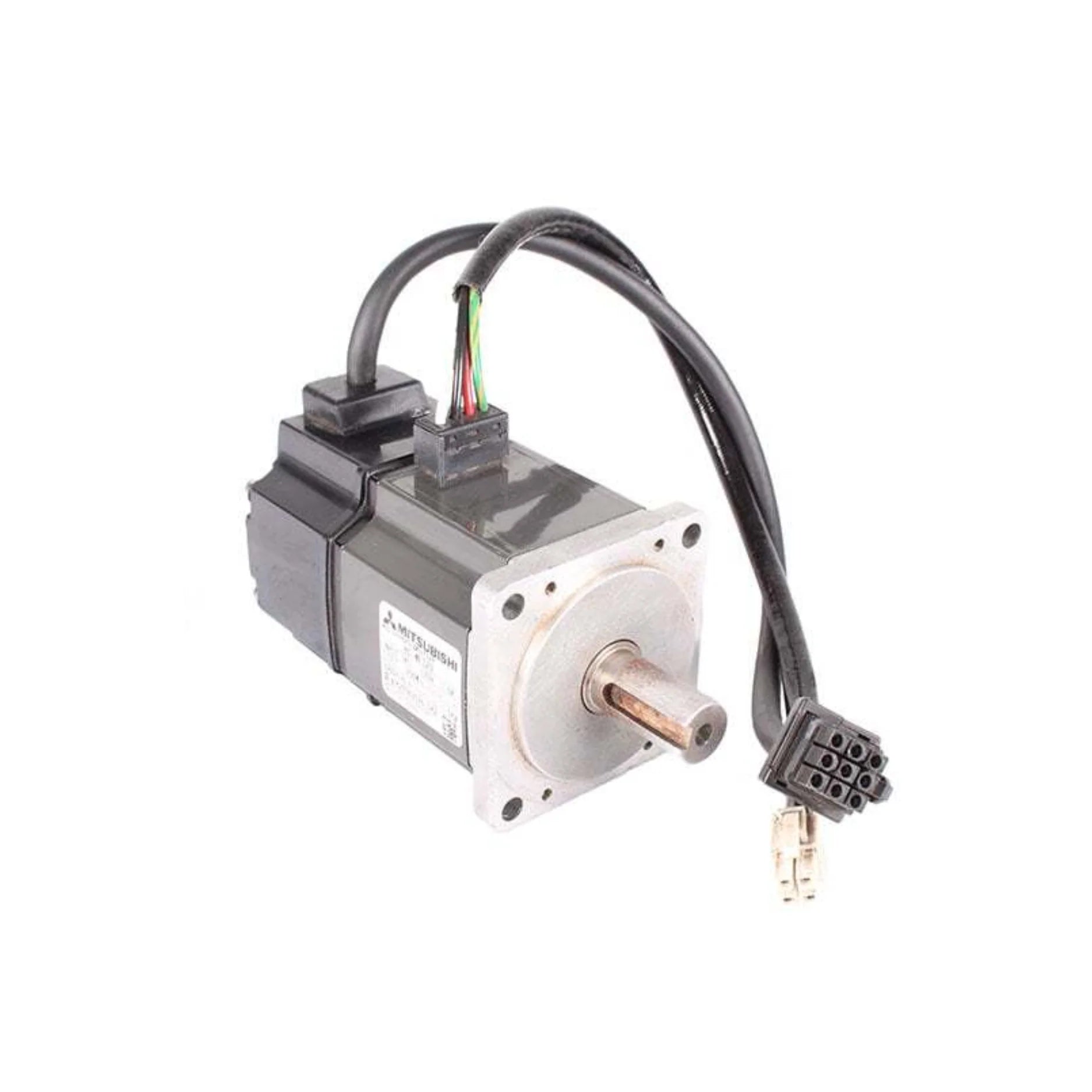 Mitsubishi HC‑MF43K 0.4 kW servo motor with encoder and 3000 rpm performance for compact precision control.