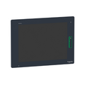 Schneider Electric HMIDT732 HMI with 15" touchscreen, XGA resolution, Ethernet, USB, and serial ports for industrial automation.