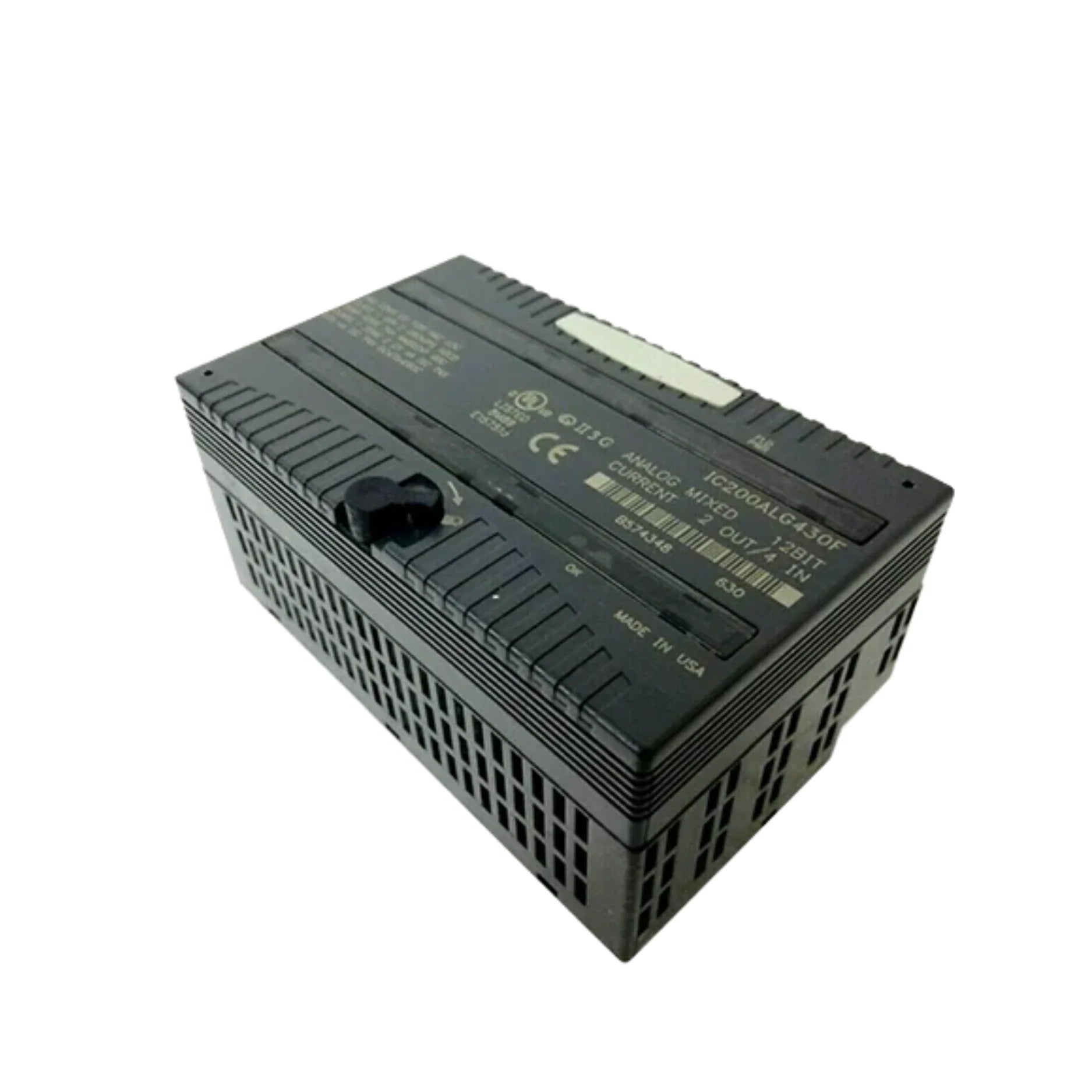 GE IC200ALG430 VersaMax 4-channel analog input module, supports ±10V and 4–20mA signals, 12-bit resolution